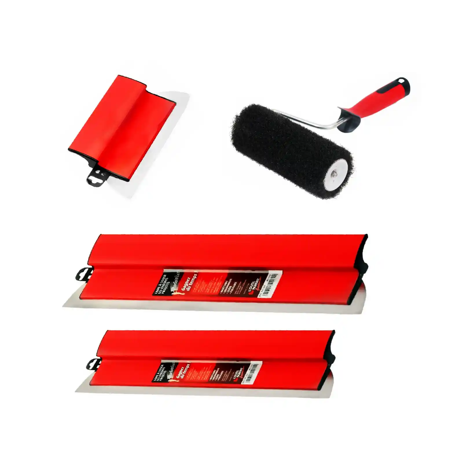 Pachet gletiere LOutil Parfait de 25, 35, 45 cm cu lama 0.3 mm + trafalet glet 25 cm