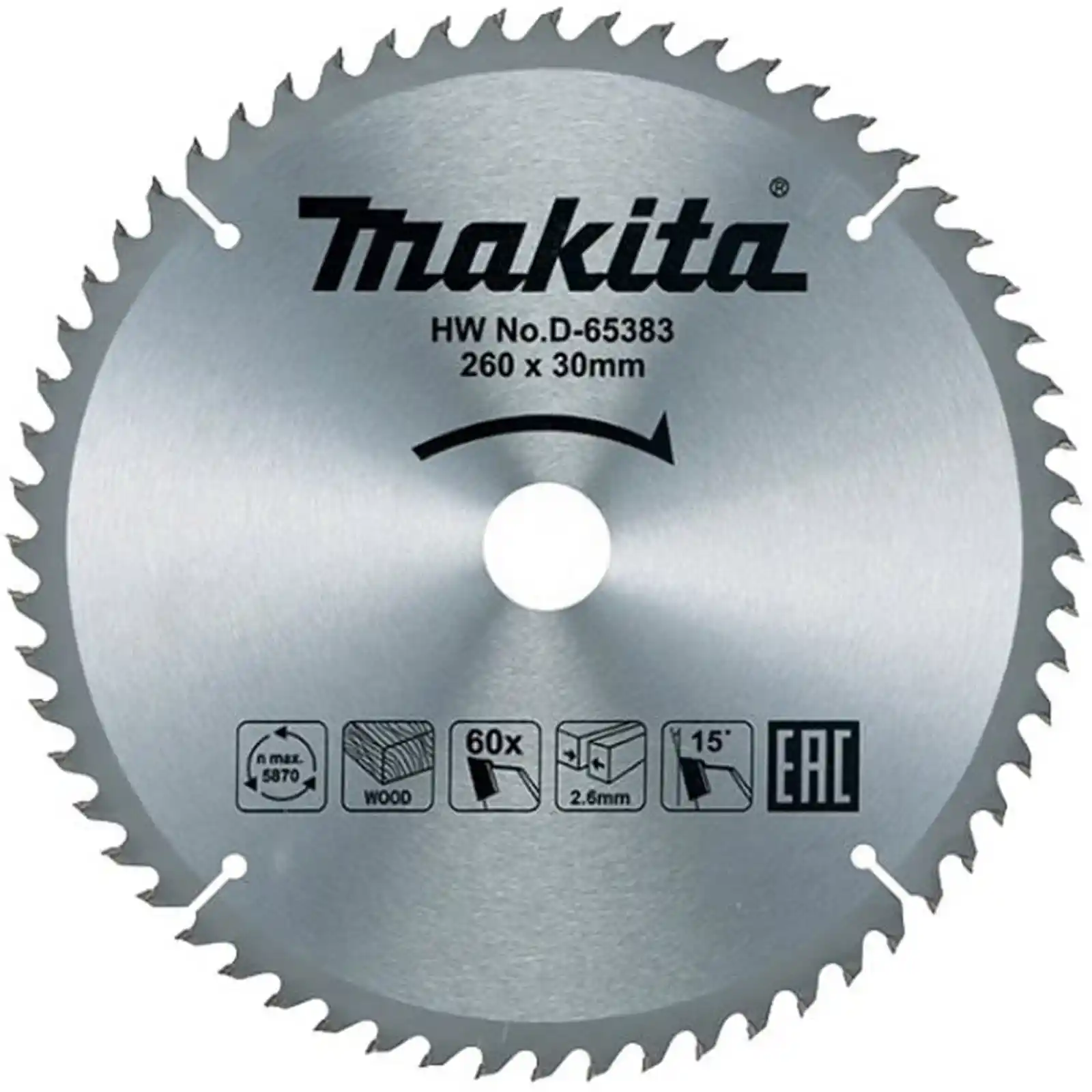 Accesorii Makita - PANZA CIRCULAR LEMN STANDARD 260X30X60, Makita
