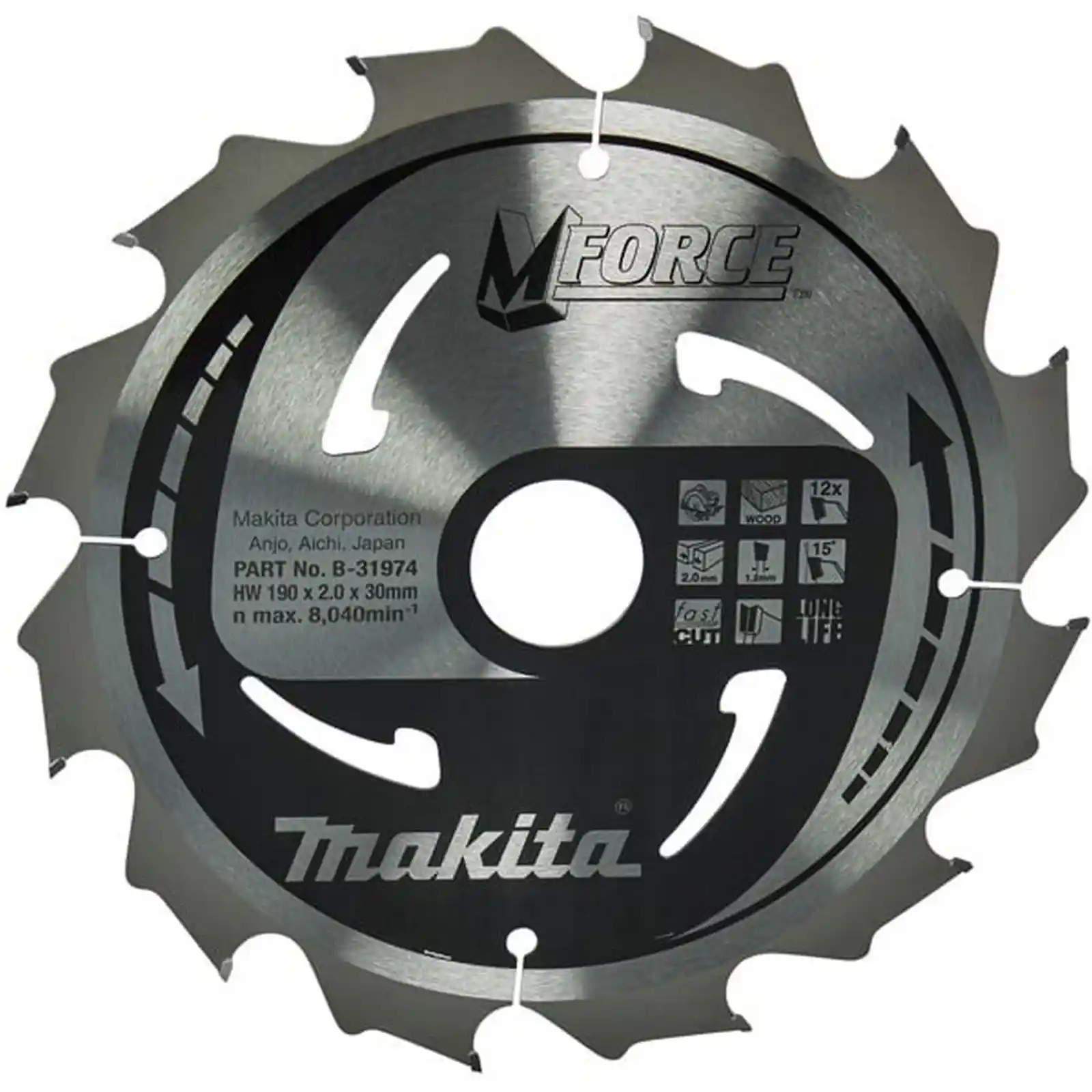 Accesorii Makita - PANZA CIRCULAR M-FORCE LEMN 190X30X12, Makita
