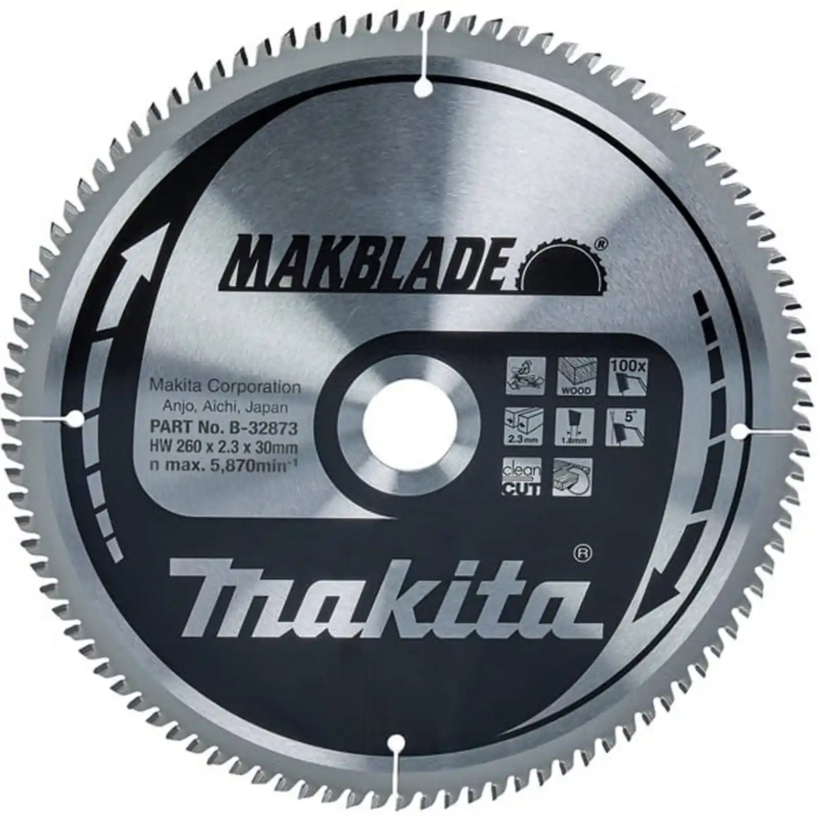 Accesorii Makita - PANZA CIRCULAR MAKBLADE LEMN 260X30X100, Makita