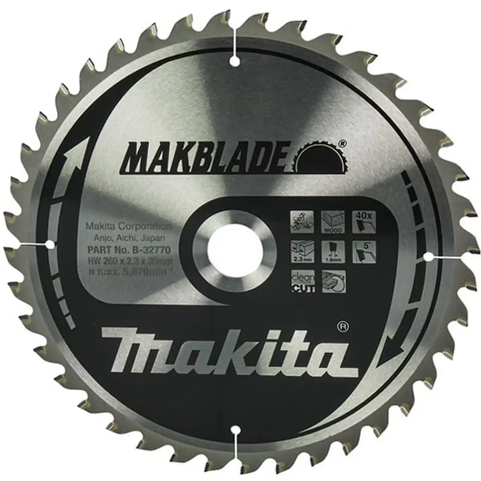 Accesorii Makita - PANZA CIRCULAR MAKBLADE LEMN 260X30X40, Makita
