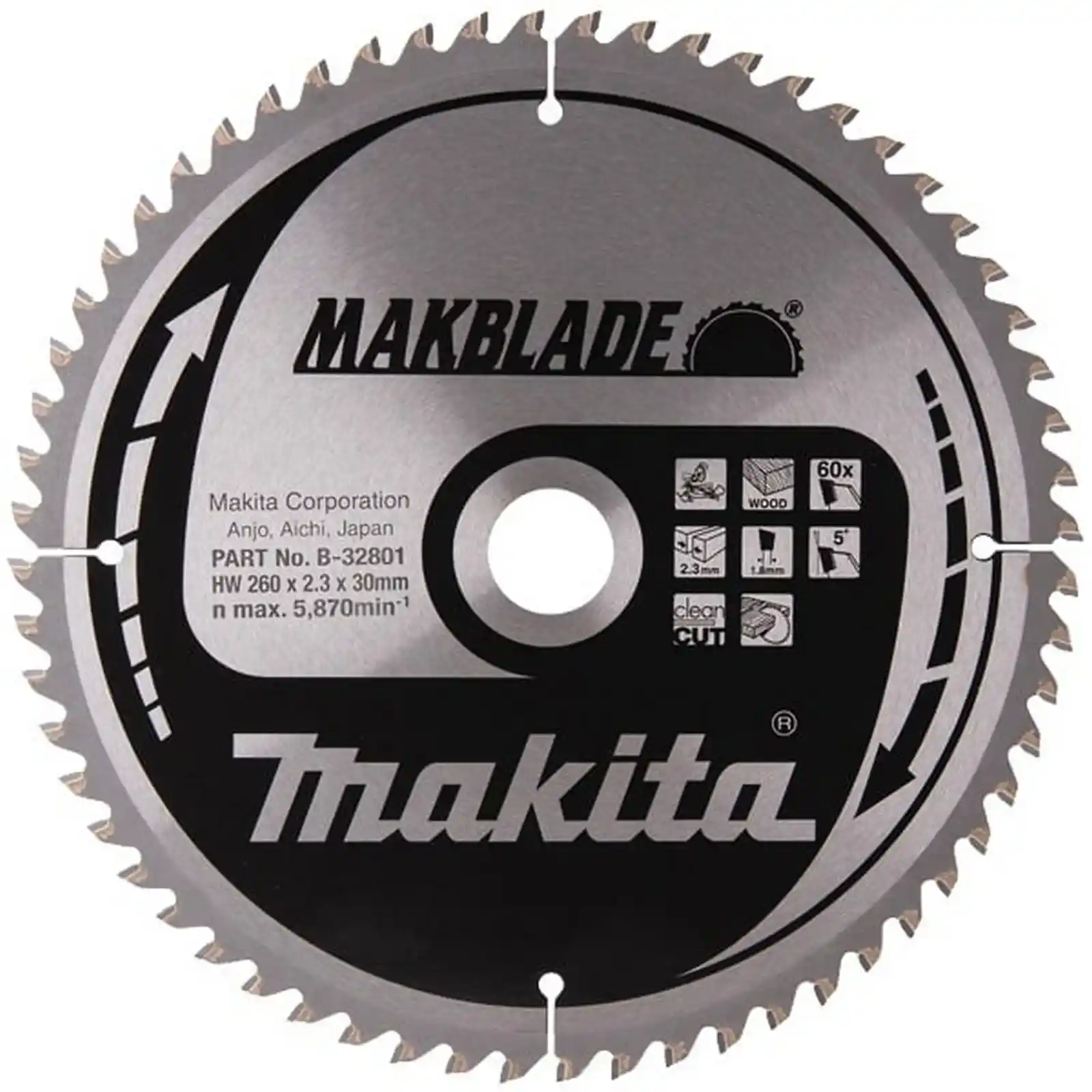 Accesorii Makita - PANZA CIRCULAR MAKBLADE LEMN 260X30X60, Makita