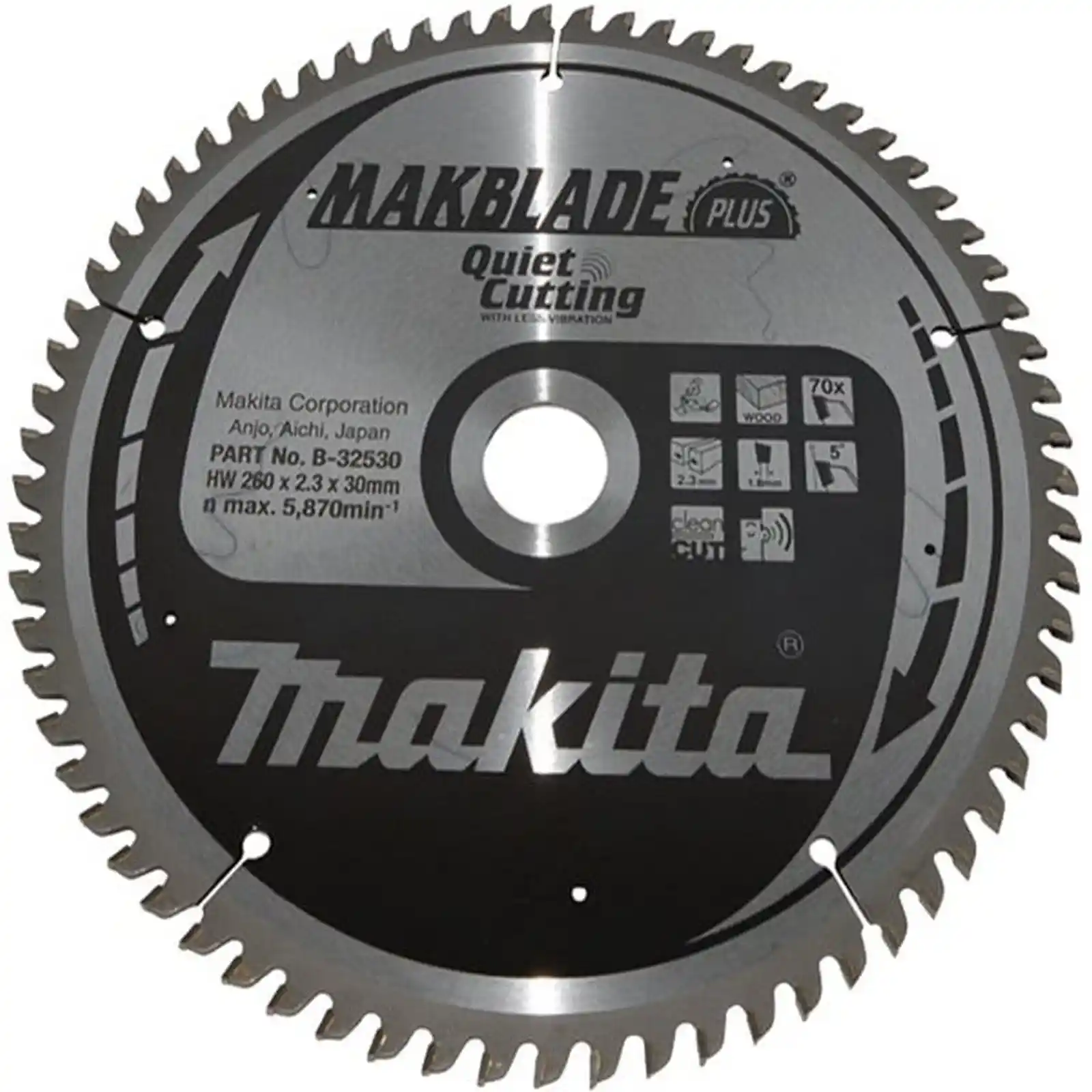 Accesorii Makita - PANZA CIRCULAR MAKBLADE+ LEMN 260X30X70, Makita