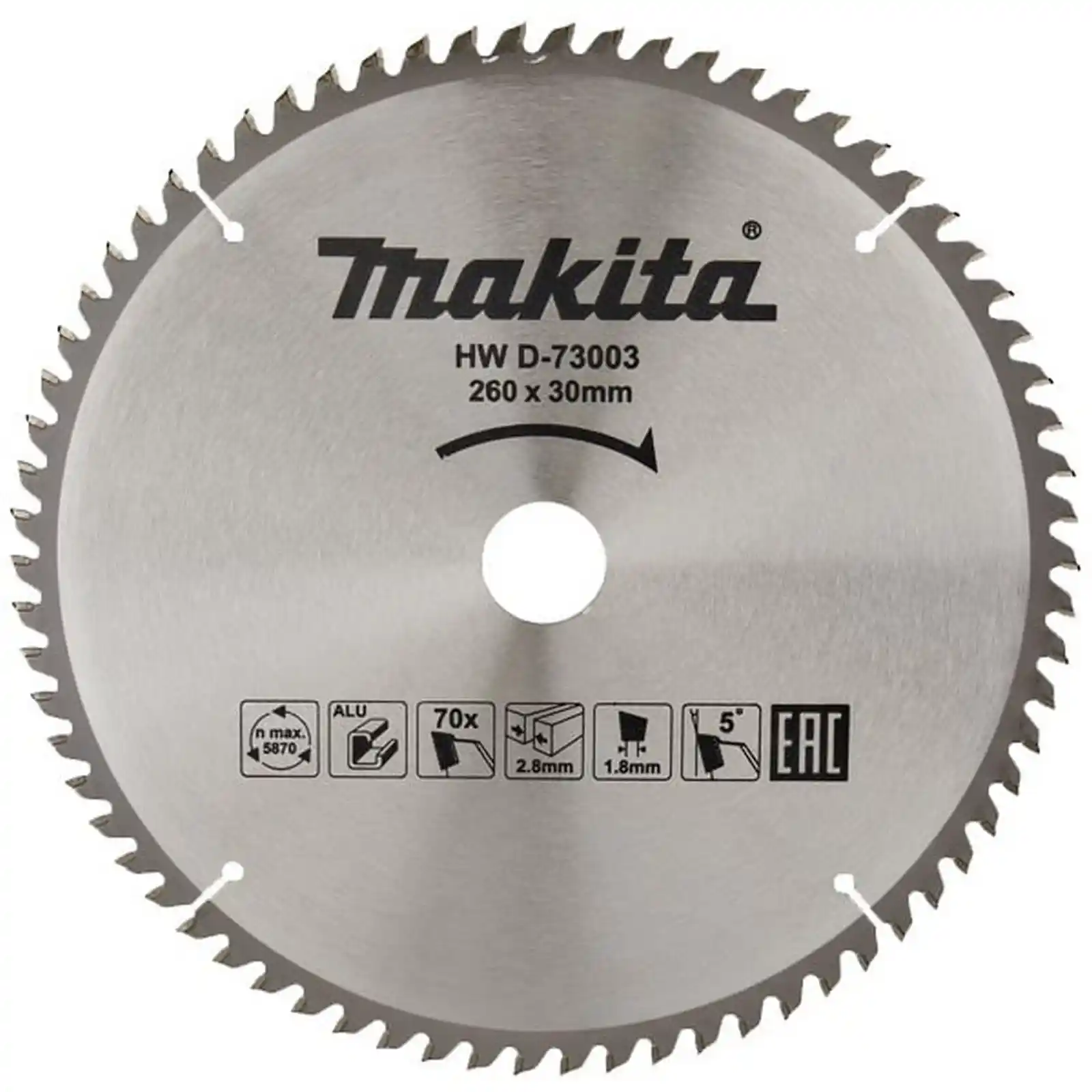 Promotii si oferte - PANZA CIRCULAR PT ALUMINIU 260X30X70T, Makita