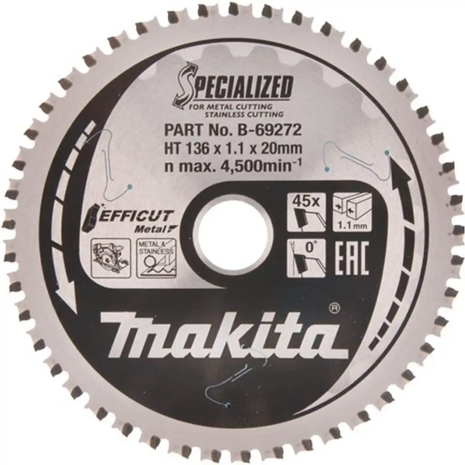 Accesorii Makita - PANZA CIRCULAR TIP EFFICUT 136mm x 20mm, Makita