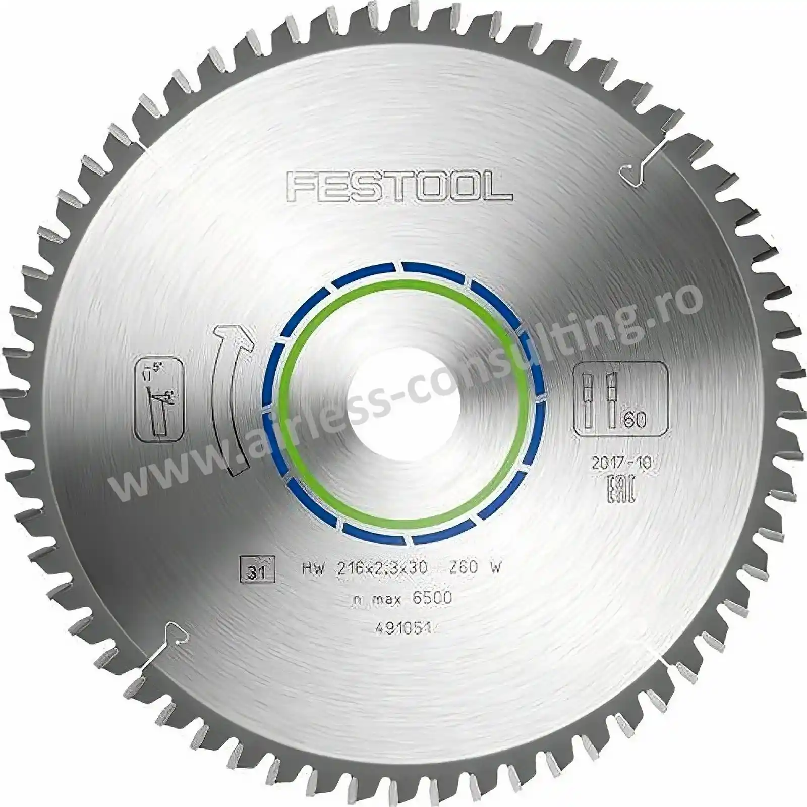 Panza de ferastrau ALUMINIUM/PLASTICS HW 216x2,3x30 W60 Festool [1]
