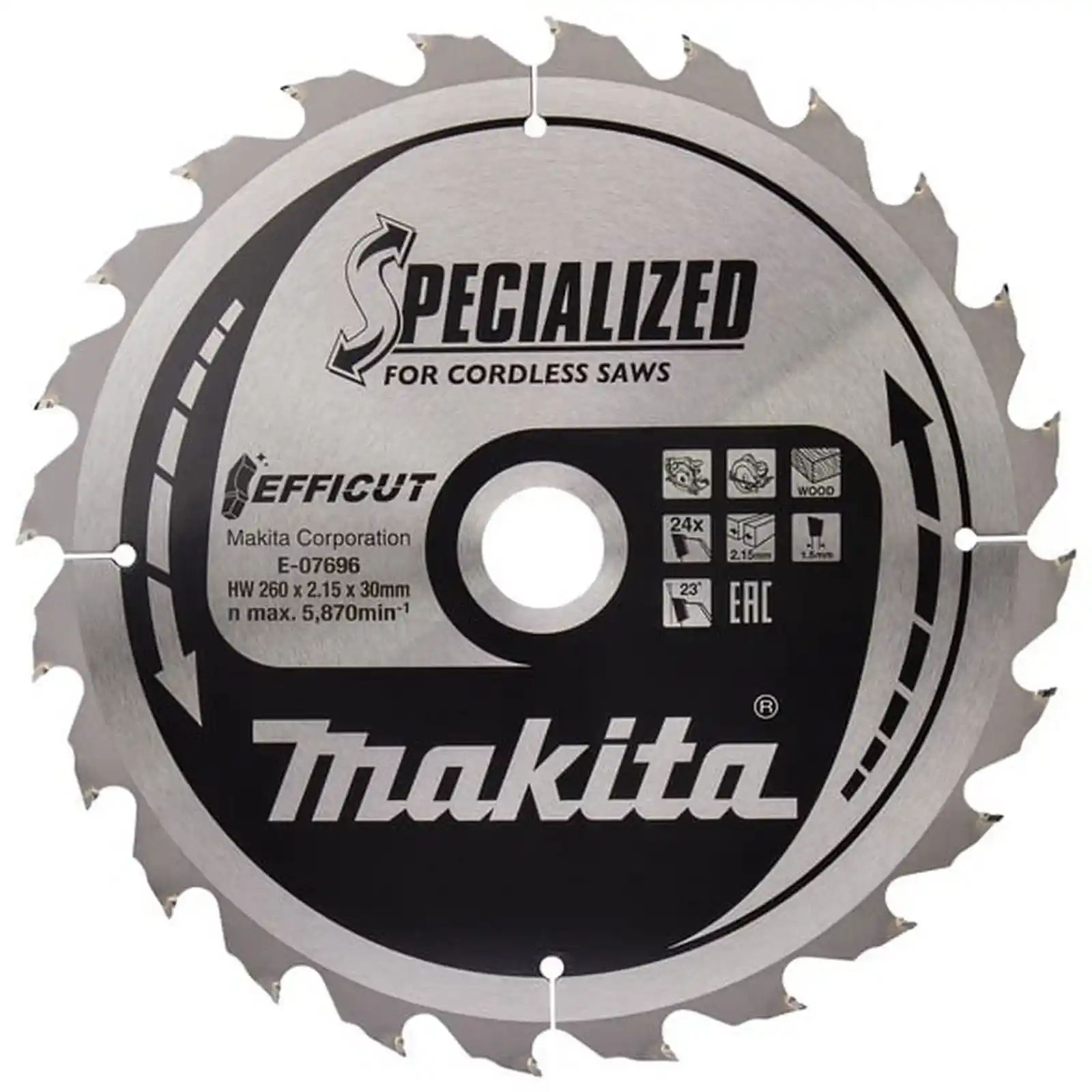 Accesorii diverse - Panza Efficut 260 x 30 mm, Makita
