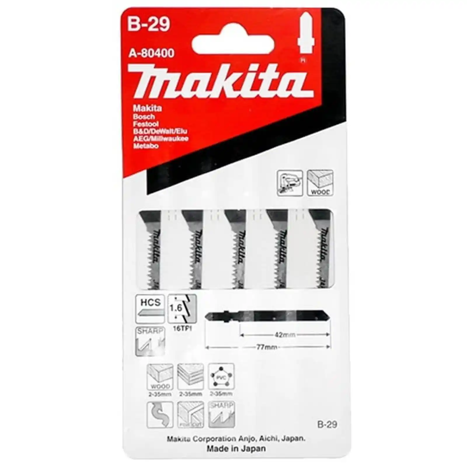 Accesorii Makita - PANZA PENDULAR LEMN NO 29 FINISARE, Makita