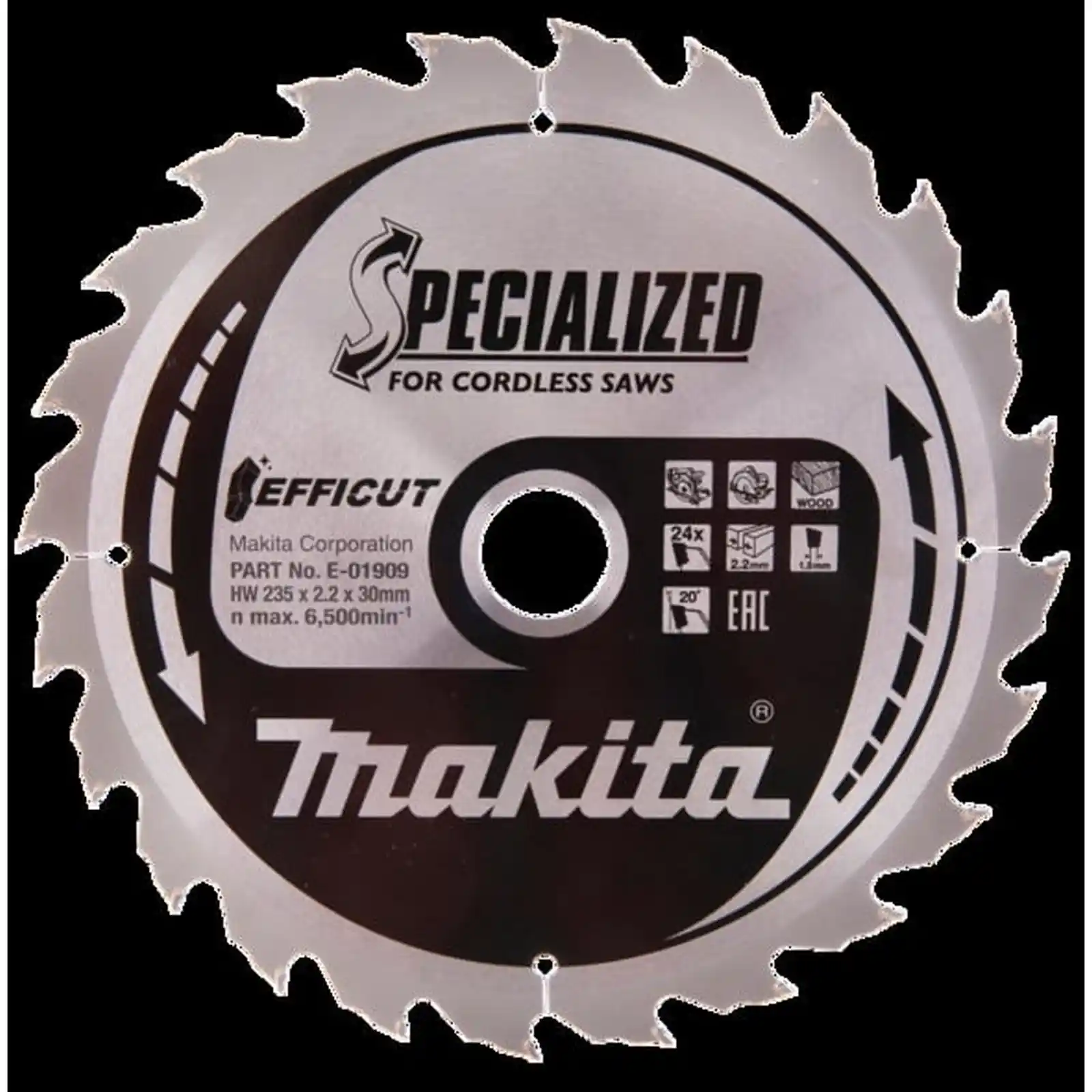 Accesorii diverse - Panza TCT Efficut 235mm x 30mm x 24T, Makita