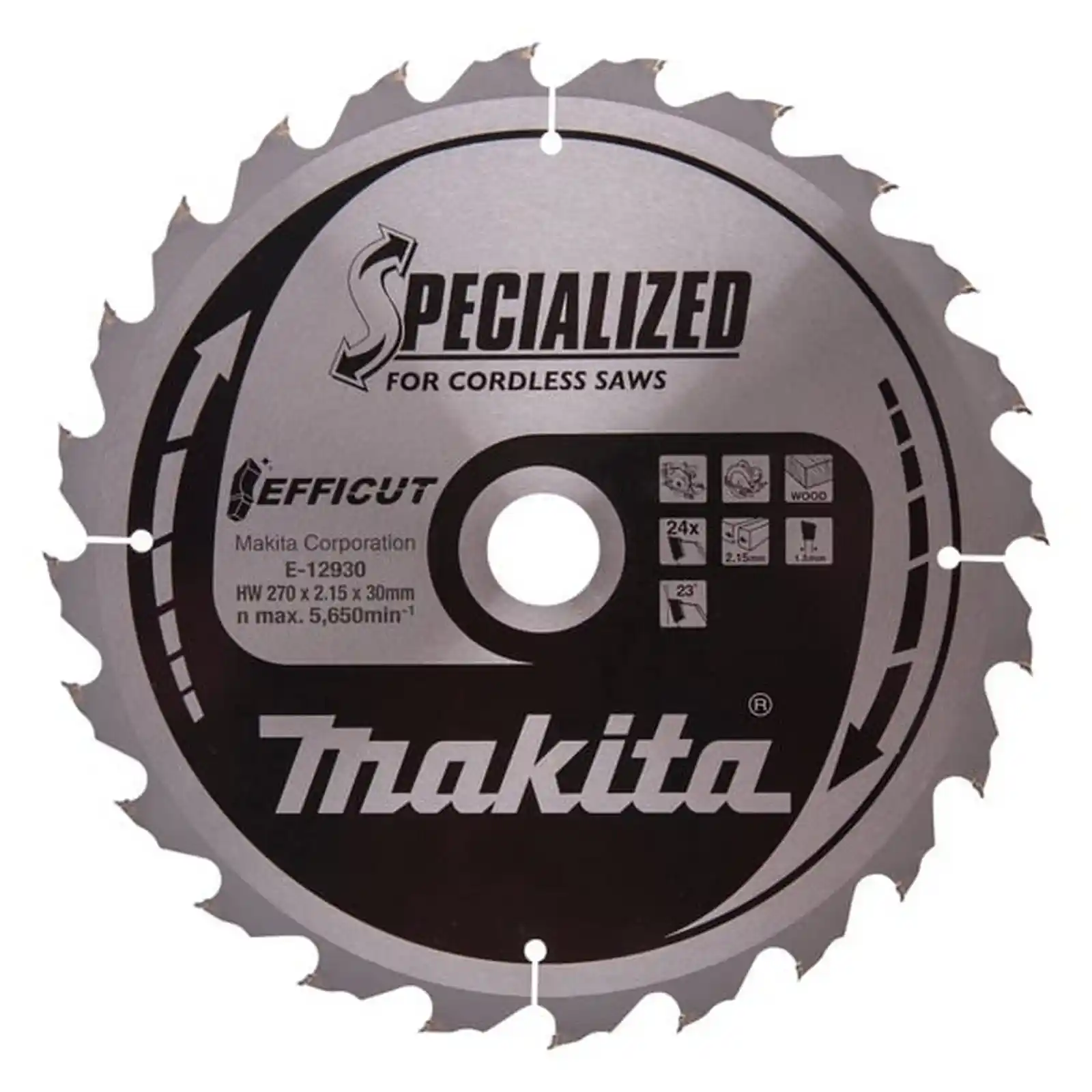Accesorii diverse - Panza TCT Efficut 270x30x44T, Makita