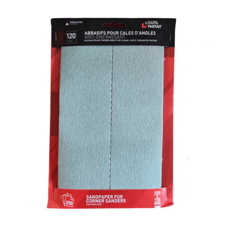 Accesorii si unelte de zugravit, gletuit - Panze abrazive, rezerva pentru slefuitorul de colt manual, granulatie P120, 10buc/set, L'Outil Parfait