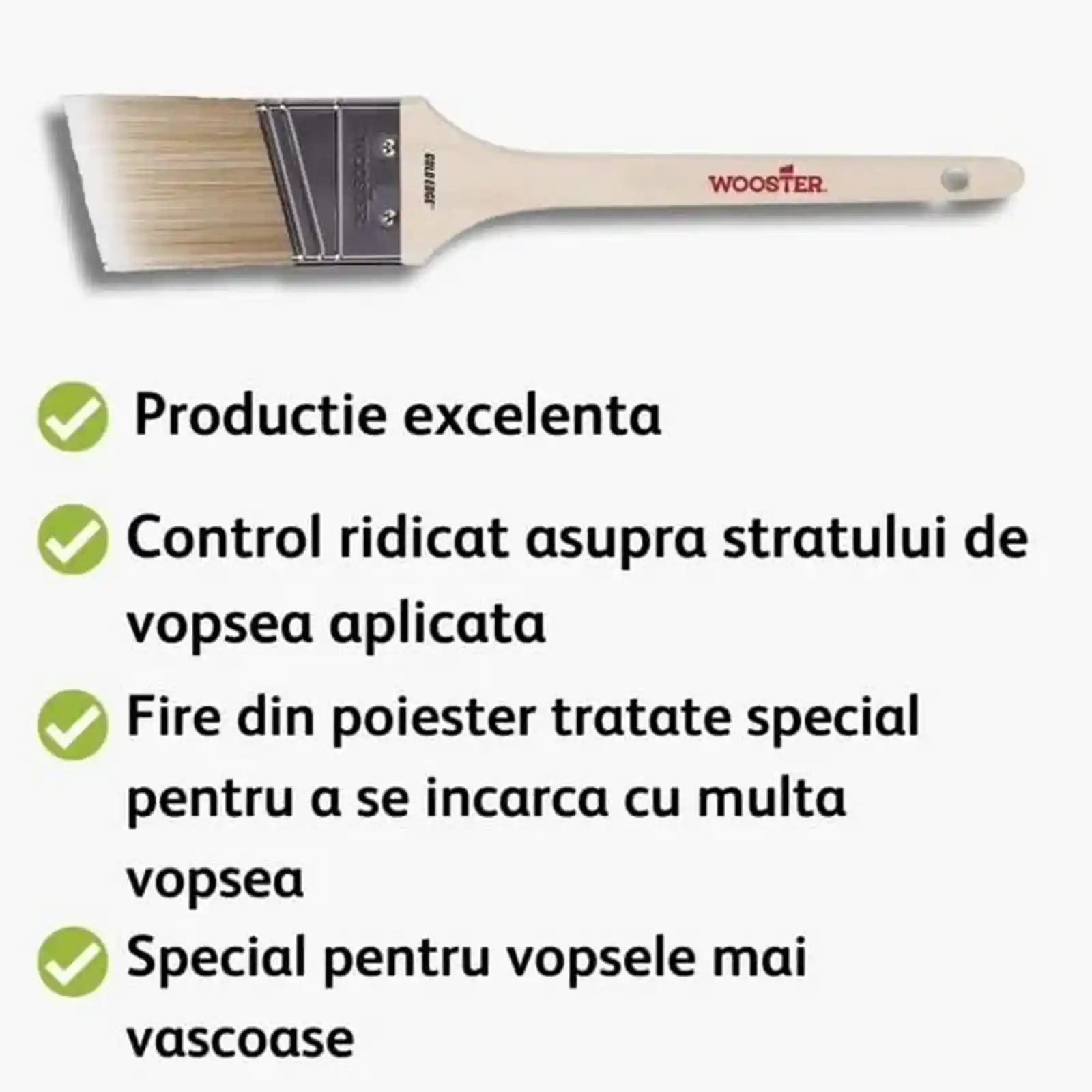 Pensula Gold Edge 6.5 cm, Unghi, Wooster [2]