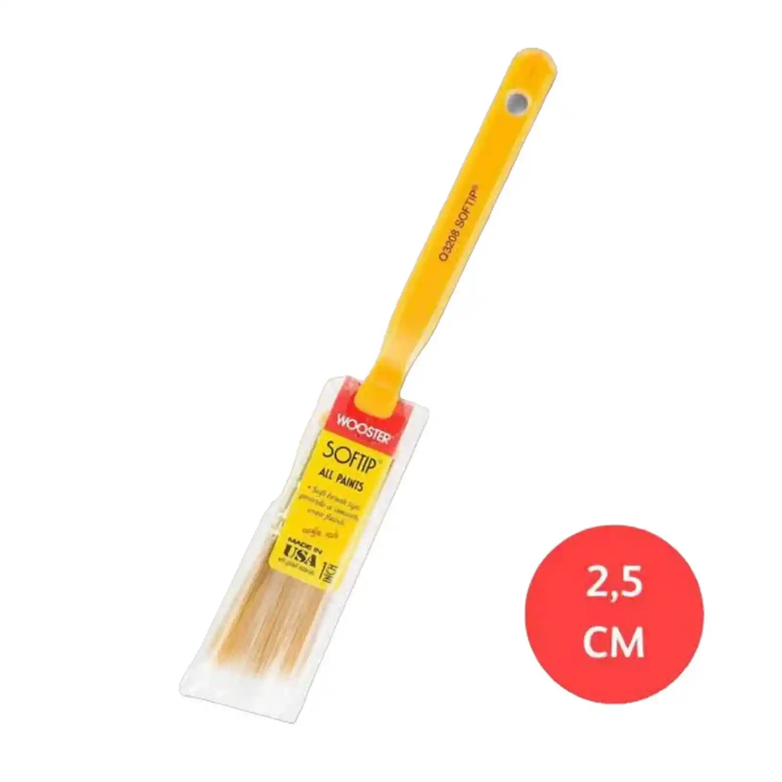 Pensule profesionale de zugravit si vopsit - Pensula Softtip 2.5 cm, Unghi, Wooster