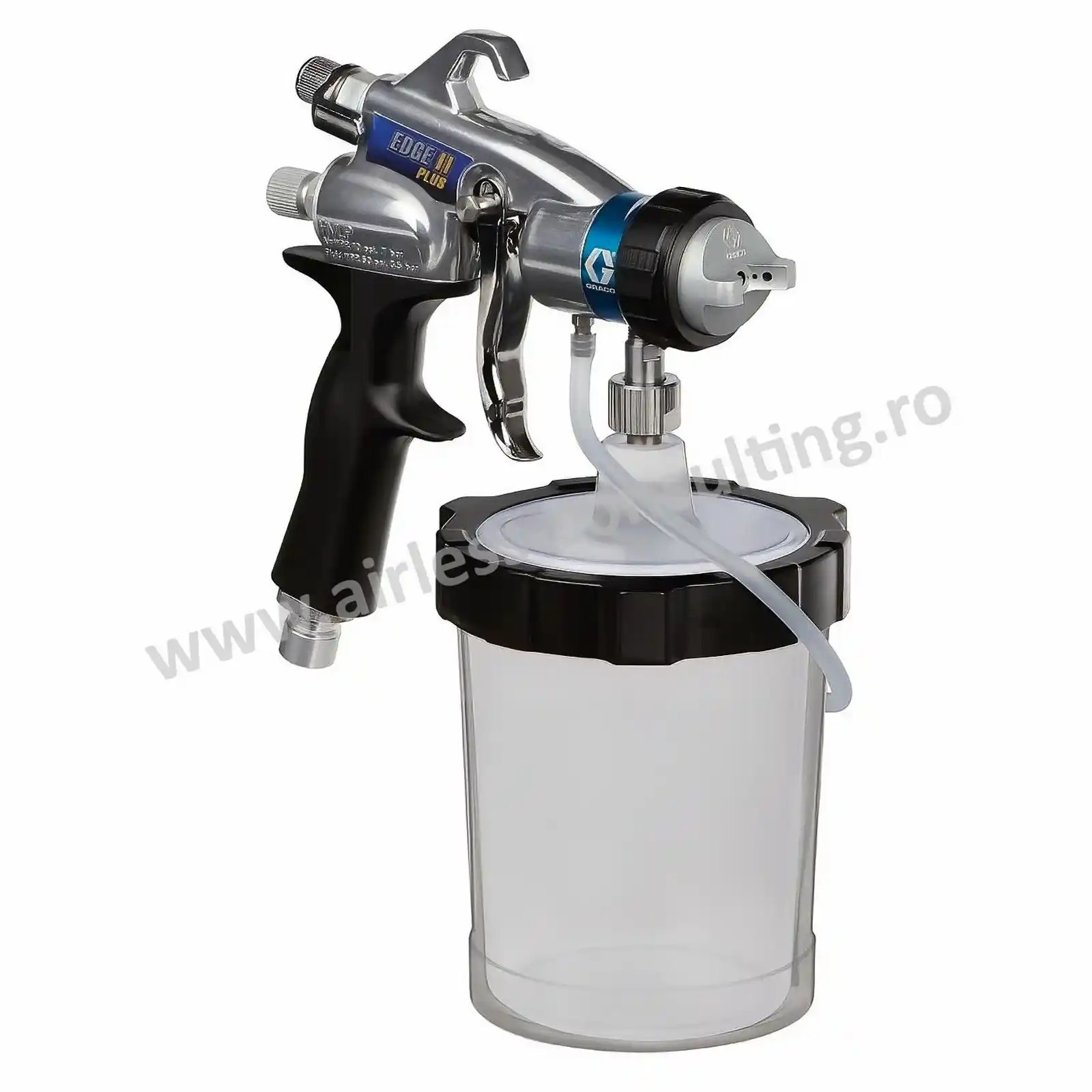 Pistol, sistem de vopsit HVLP - Pistol de vopsit HVLP, EDGE II Plus, Graco, cu sistem Flexliner
