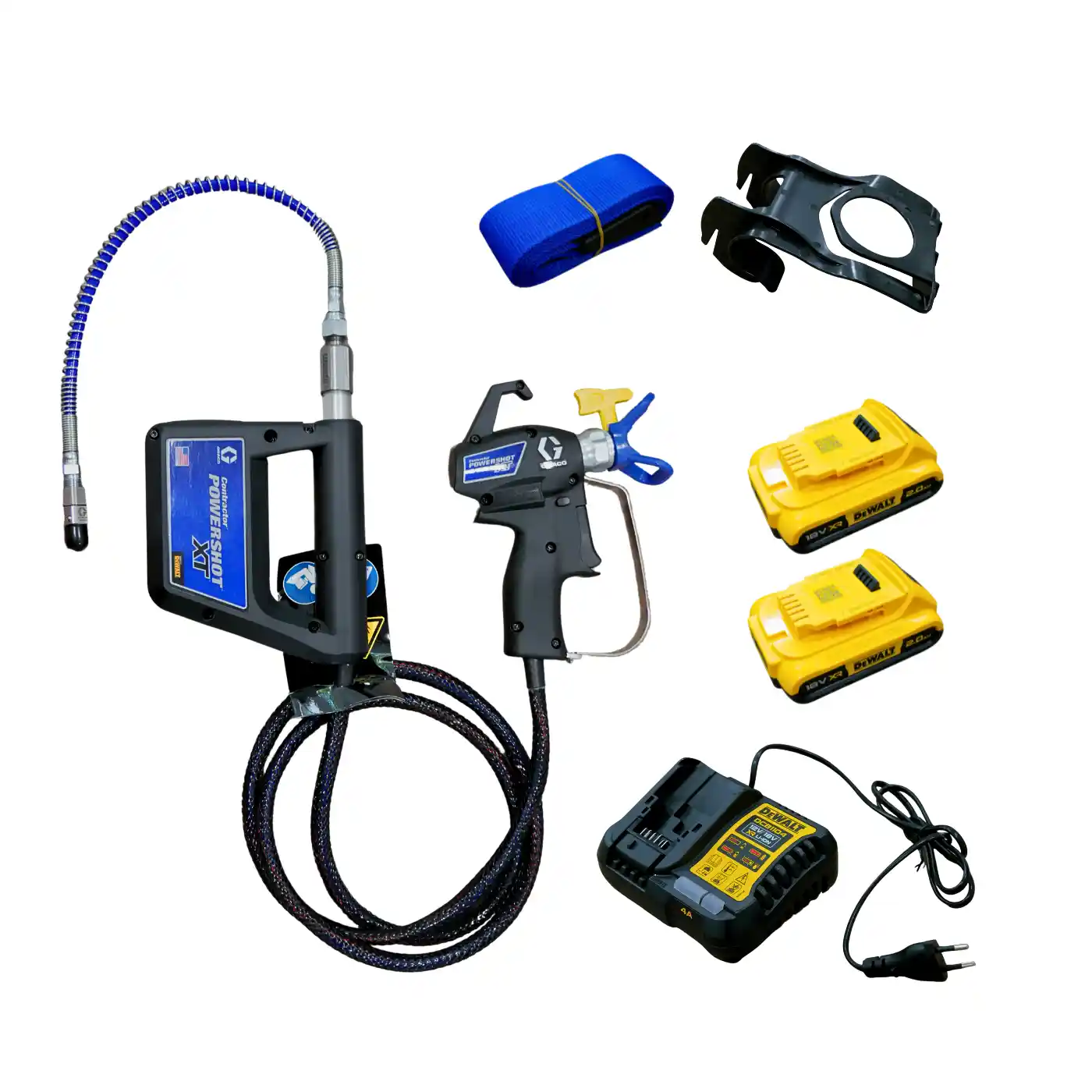 Accesorii pompe - Pistol de vopsit, zugravit si display Graco, Contractor PowerShot XT, airless, cu acumulator DeWalt