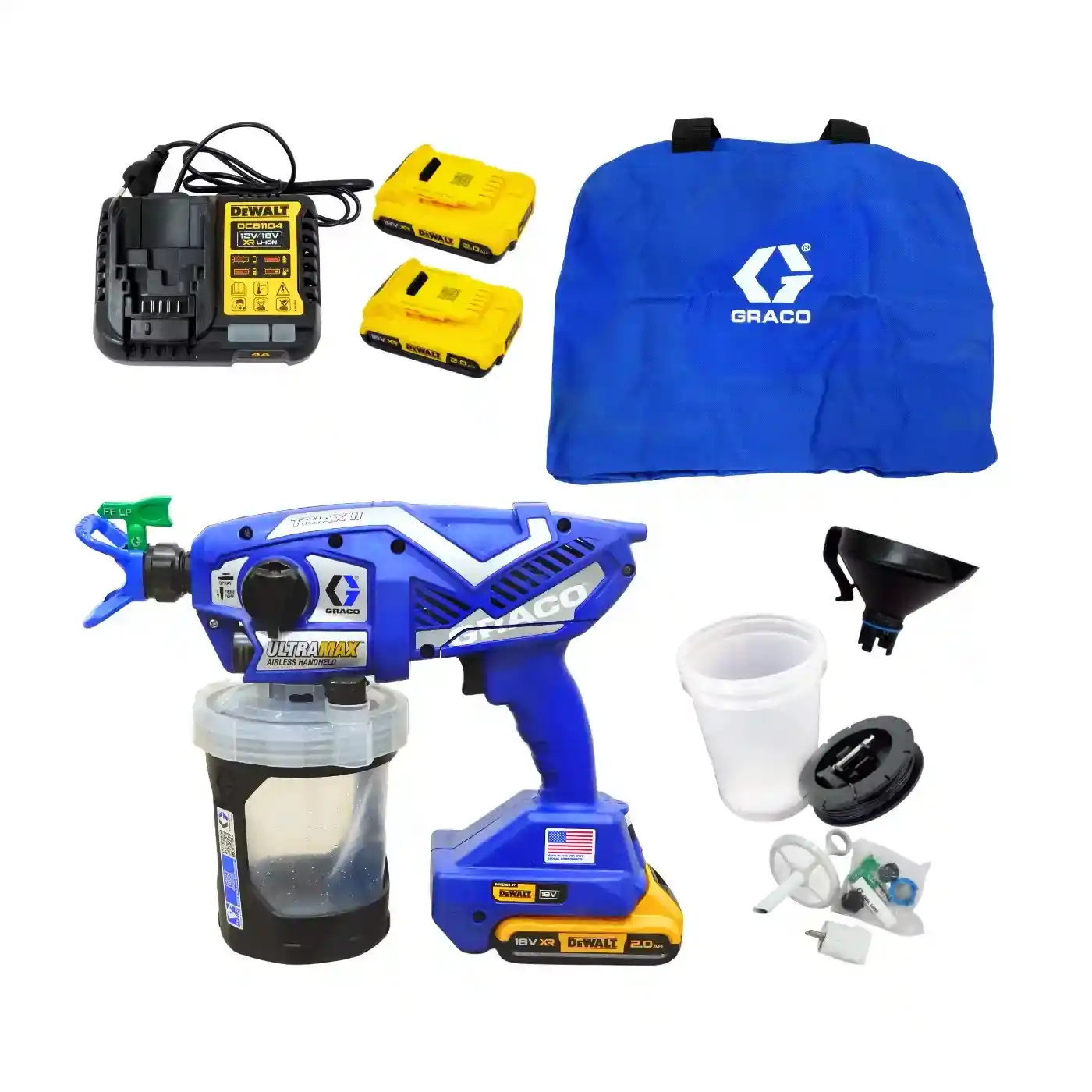 Pompa Airless Graco - Pistol de vopsit, zugravit, Graco Ultramax Handheld, cu baterii Dewalt
