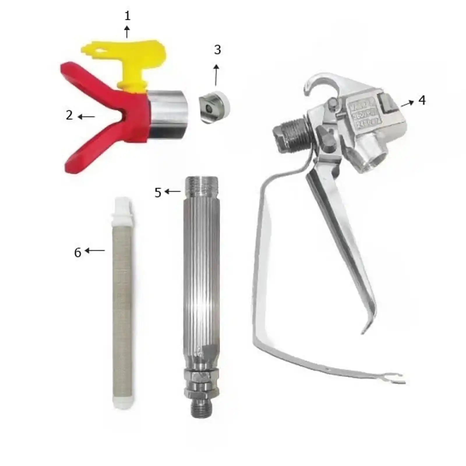 Pistol pentru zugravit, vopsit airless, cu filtru alb si duza 517 [2]