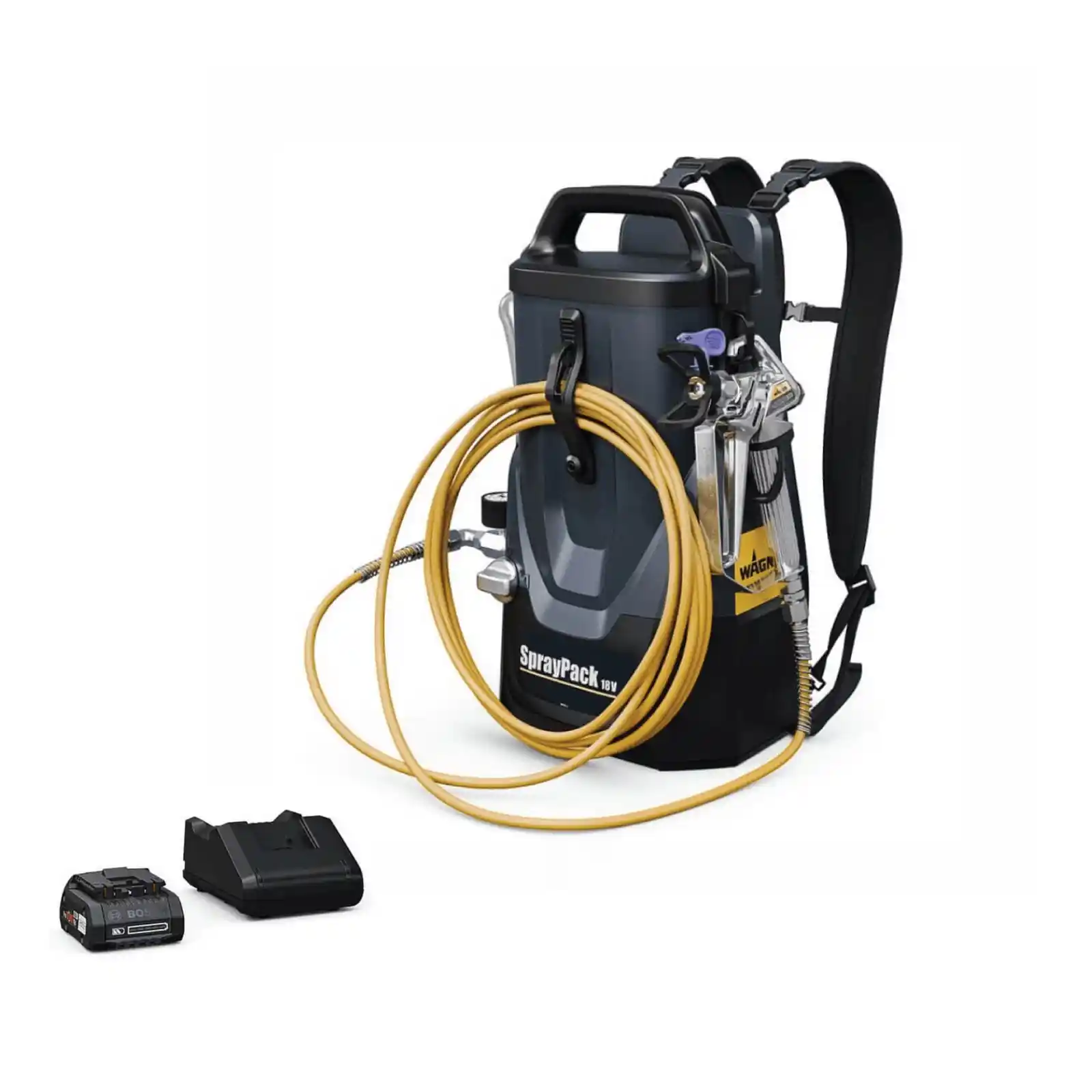 Pompe pe Piston - Pompa airless Wagner, SprayPack 18V, debit 0.9 l/min, lungime furtun 7.5m, duza maxima 0,017 "