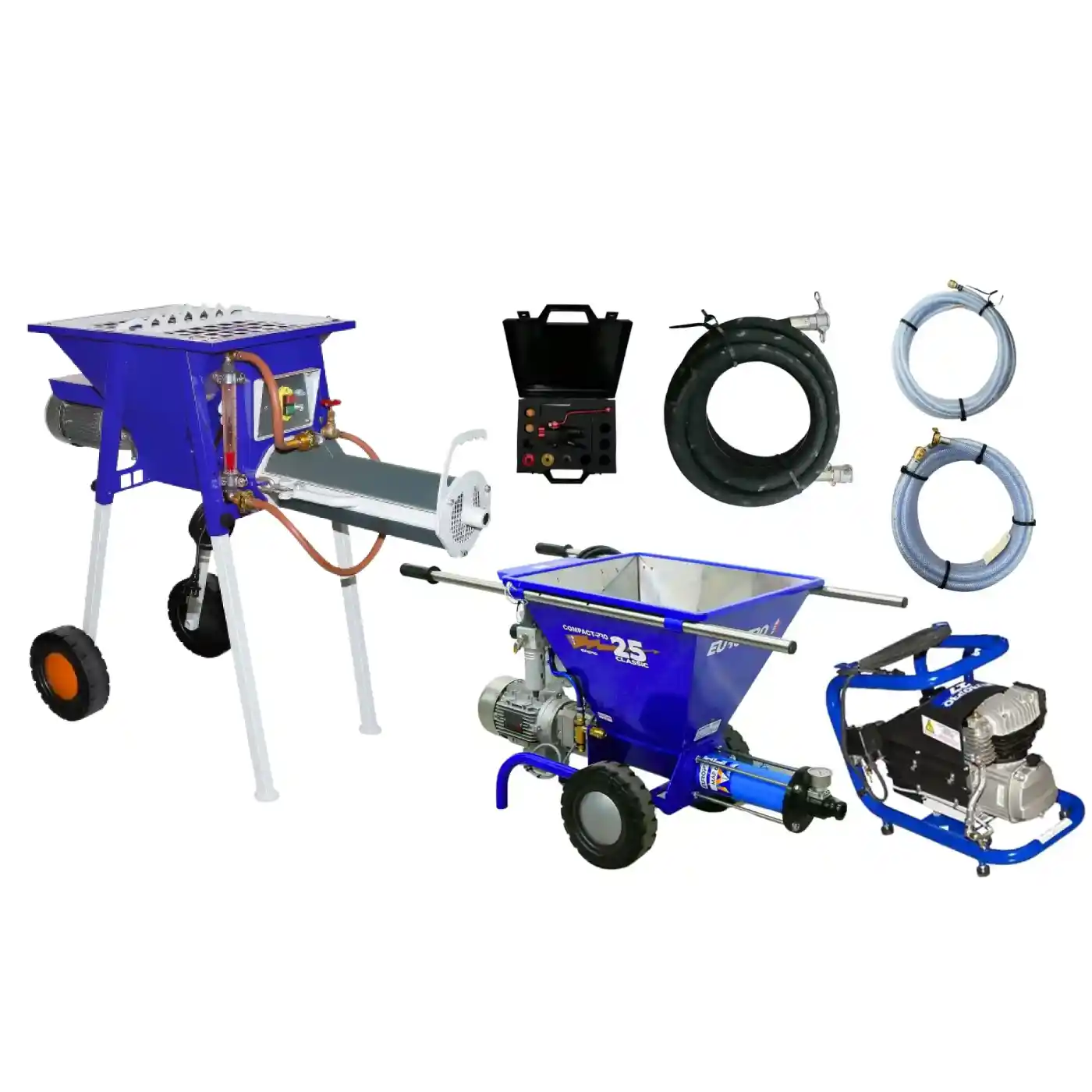 Pompe de constructii in rate - Pompa de adeziv, tencuiala, Euromair, CP 25 Clasic cu malaxor premium Mixpro 60