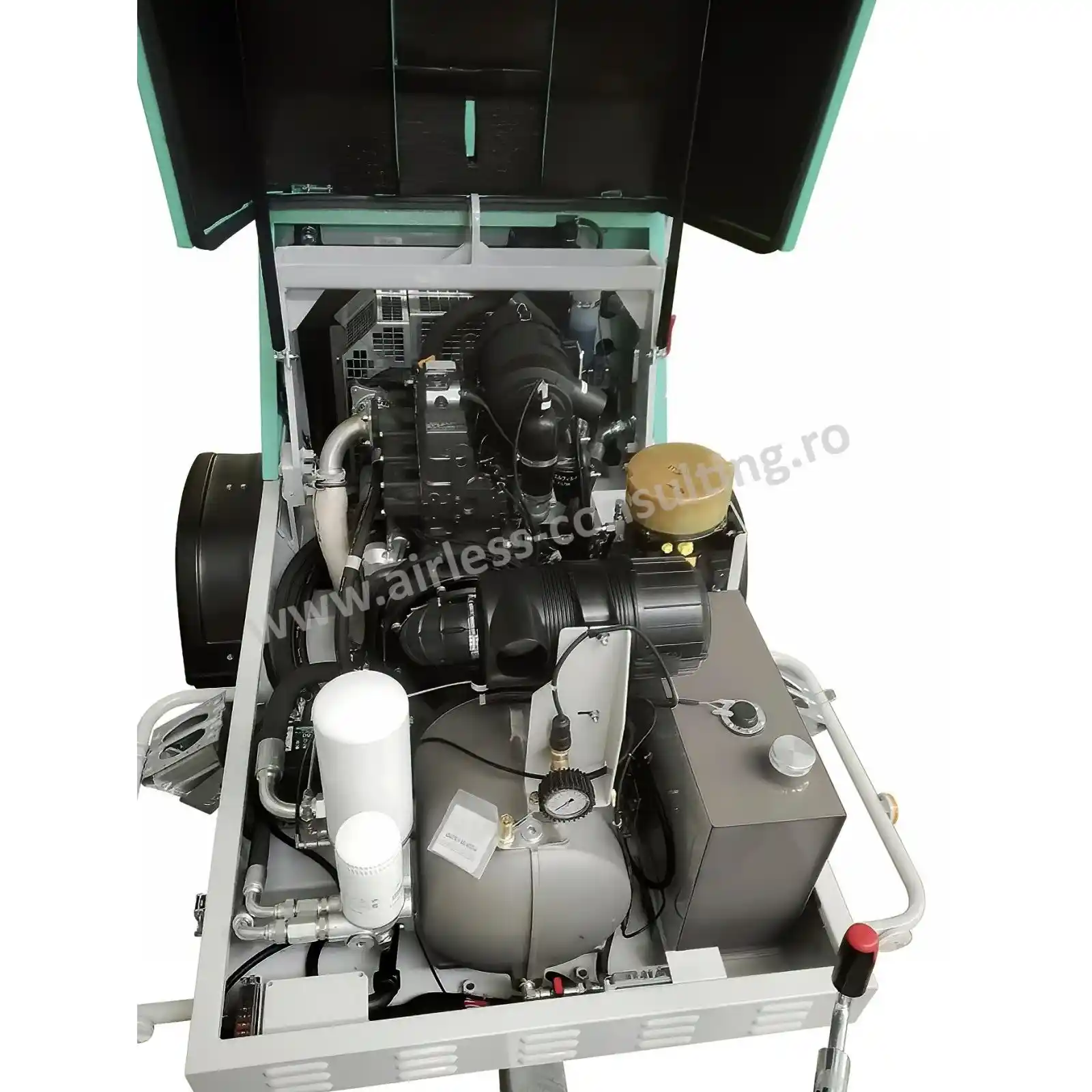 Pompa de sapa semiumeda clasica Mover 270 EVO DBR Diesel 47 cp cu paleta incarcare, remorcabila, cu kit greasare [6]