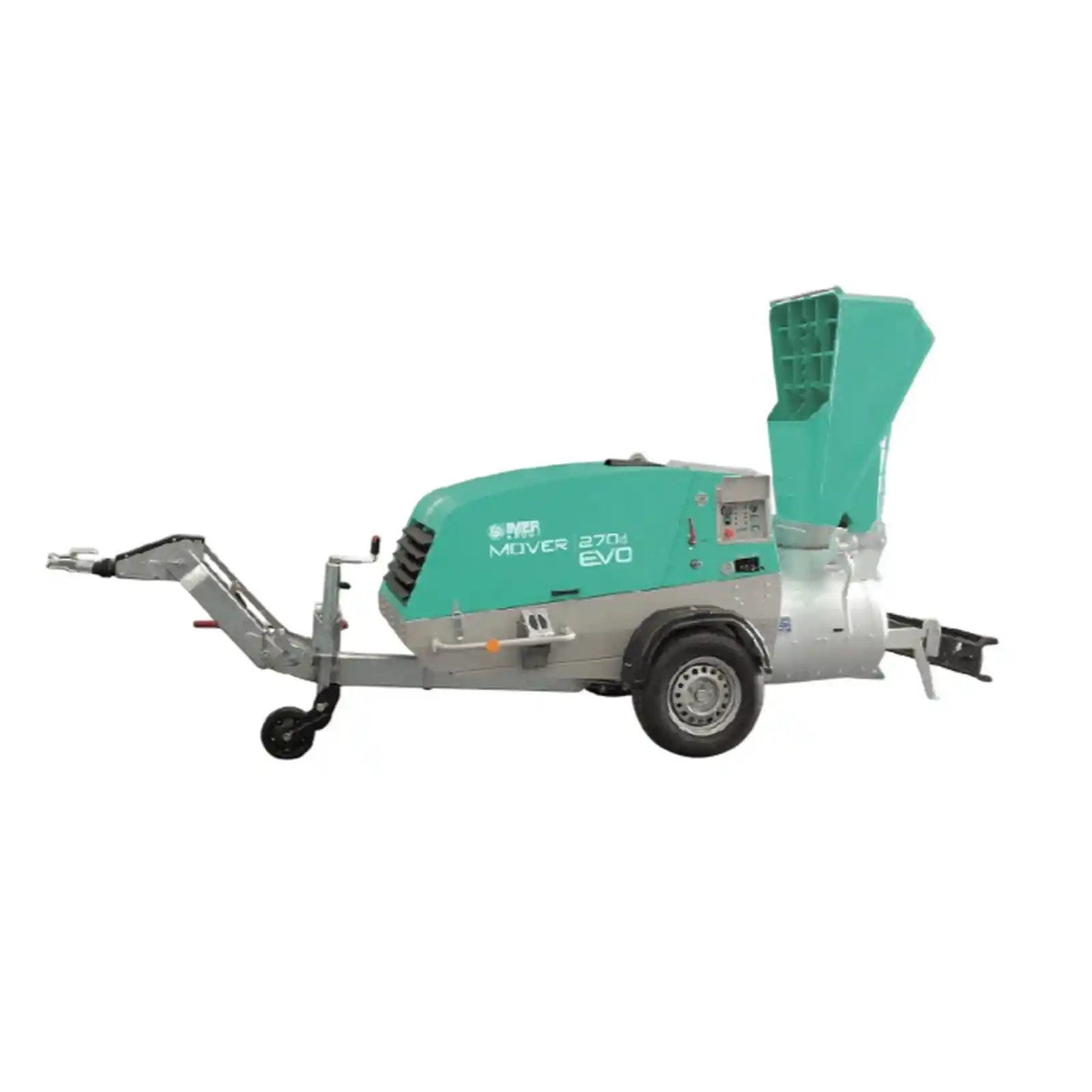 Pompe pentru constructii - Pompa de sapa semiumeda clasica Mover 270 EVO DBR Diesel 47 cp cu paleta incarcare, remorcabila, cu kit greasare