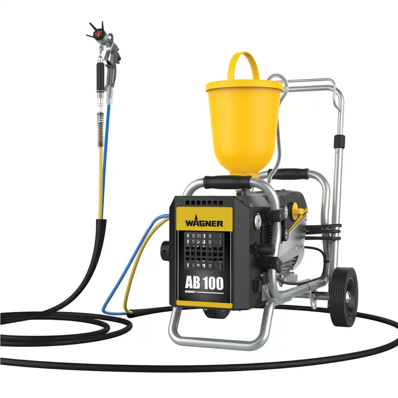 Pompa pneumatica de vopsit metal si lemn - Pompa de vopsit cu aer, Wagner, Super Finish 33 Plus AirCoat cart 1.3 kW