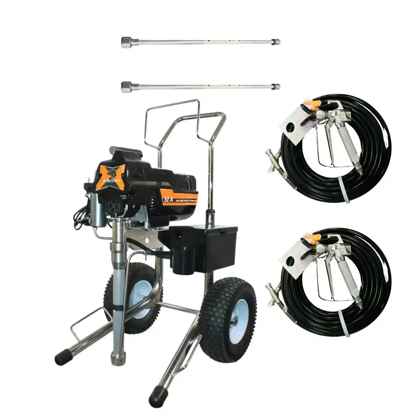 Pompa de zugravit, vopsit, airless Bisonte, PAZ 32X, debit 3.2 l/min, pe piston - Kit Complet [1]