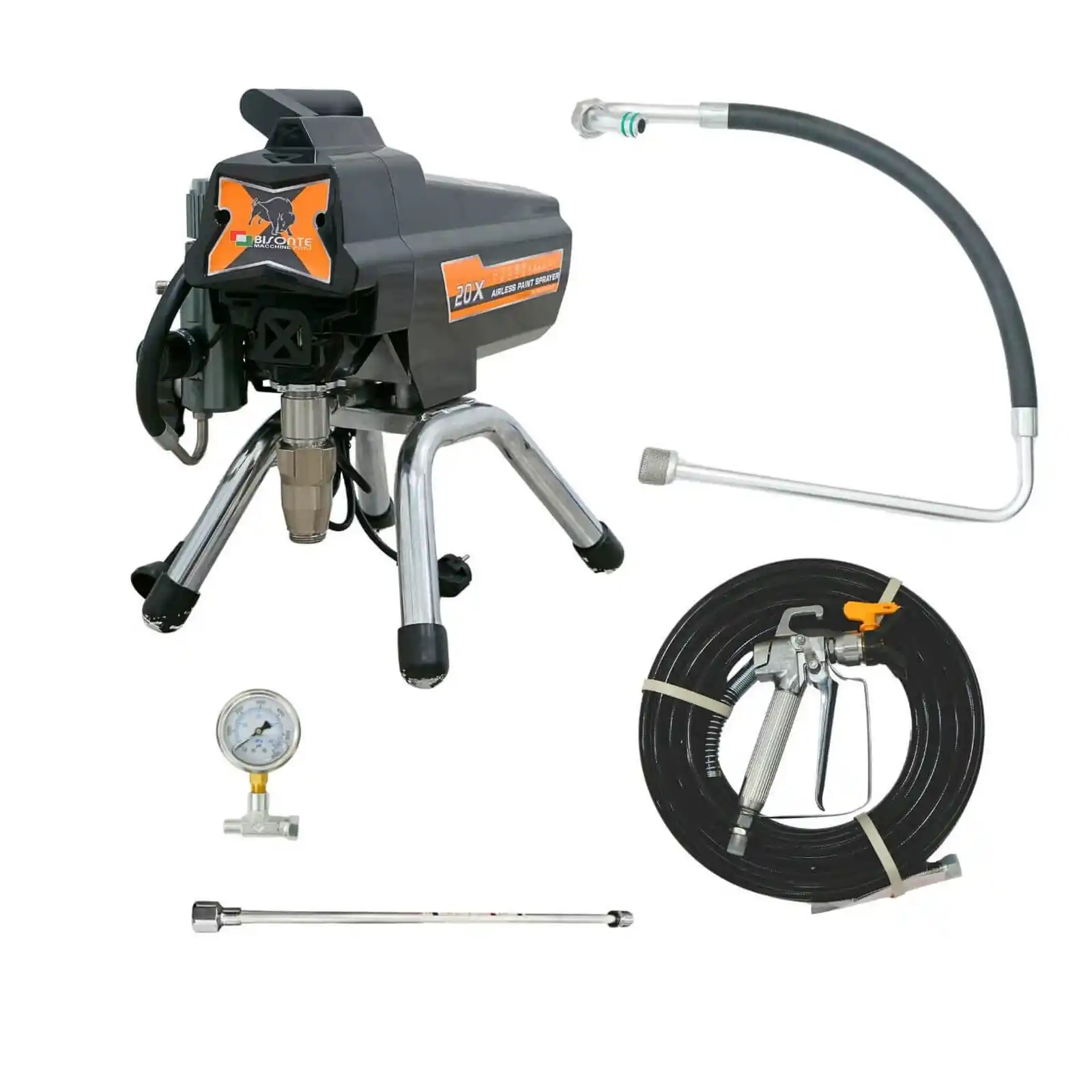 Pompe pe Piston - Pompa de zugravit, vopsit, Bisonte, PAZ 20X, debit 2 l/min, pe piston (fara cuva)
