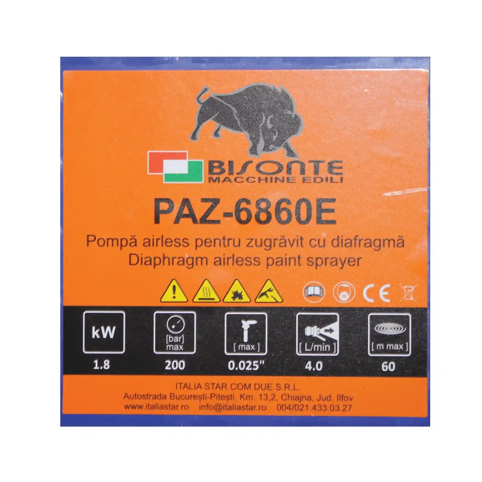 Pompa de zugravit, vopsit, Bisonte, PAZ 6860e, membrana, airless [11]