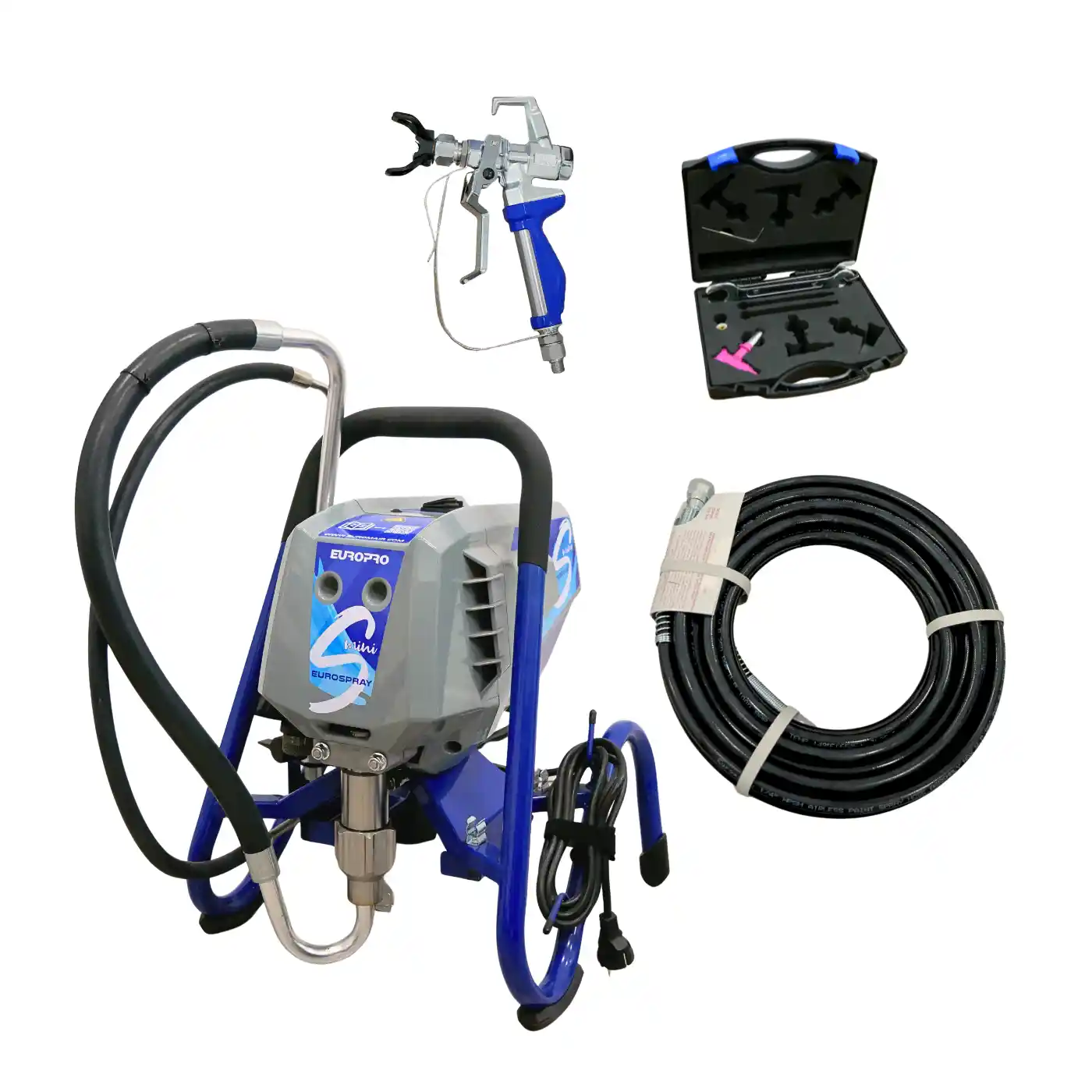 Pompa de Vopsit Euromair - Pompa de zugravit, vopsit, Euromair, EUROSPRAY S Mini, pe piston, 1.6 l/min, 230v