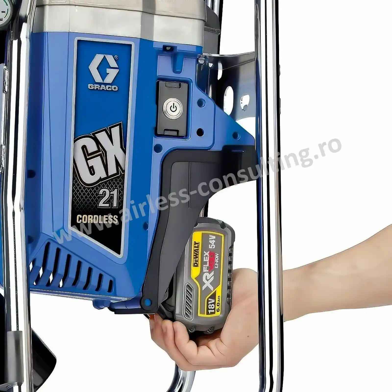 Pompa de zugravit, vopsit, Graco, GX 21, 1.8 l/min, cu acumulator DEWALT 18V [3]