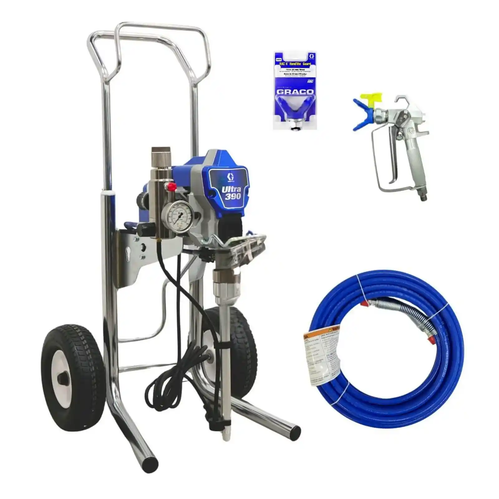 Pompa de Zugravit cu Var Manuala - Pompa de zugravit, vopsit, Graco ULTRA 390 Hi-Cart airless, 230V