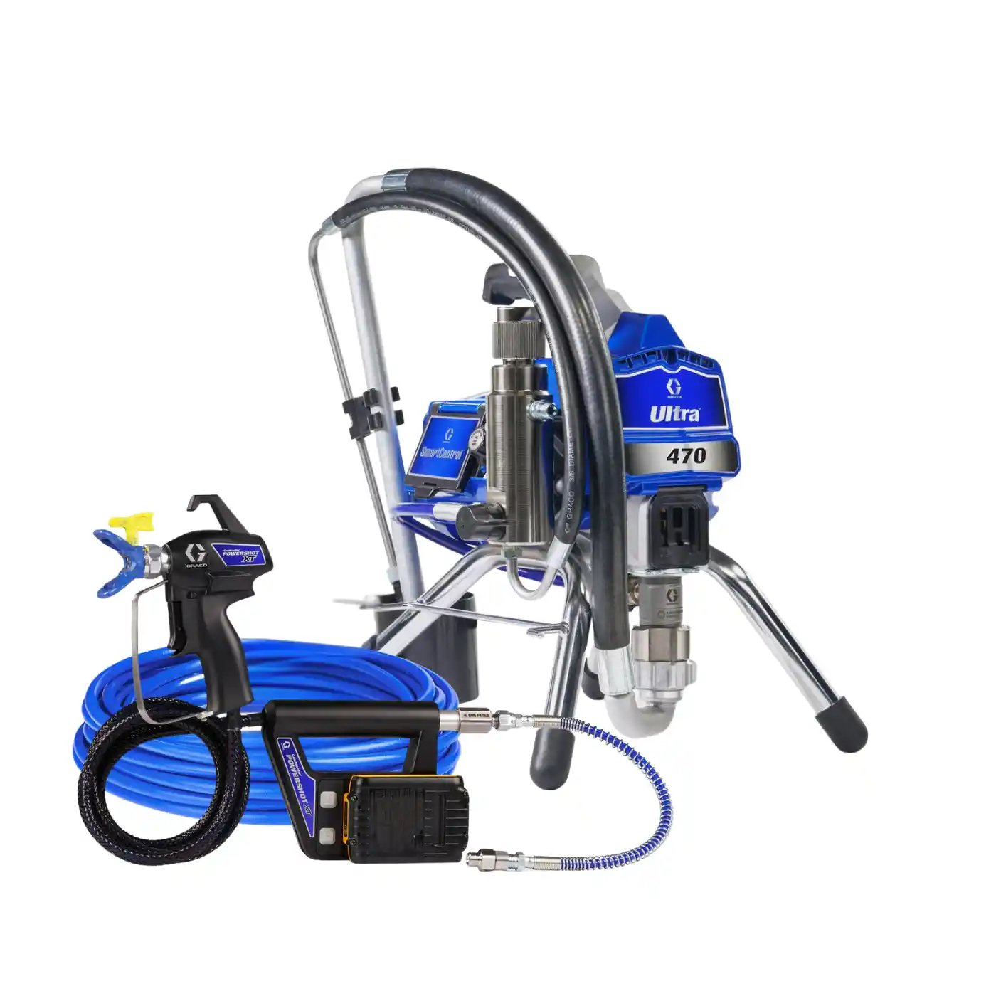 Pompa de Zugravit cu Var Manuala - Pompa de zugravit, vopsit, Graco ULTRA 470 Stand cu Contractor PowerShot, 230V