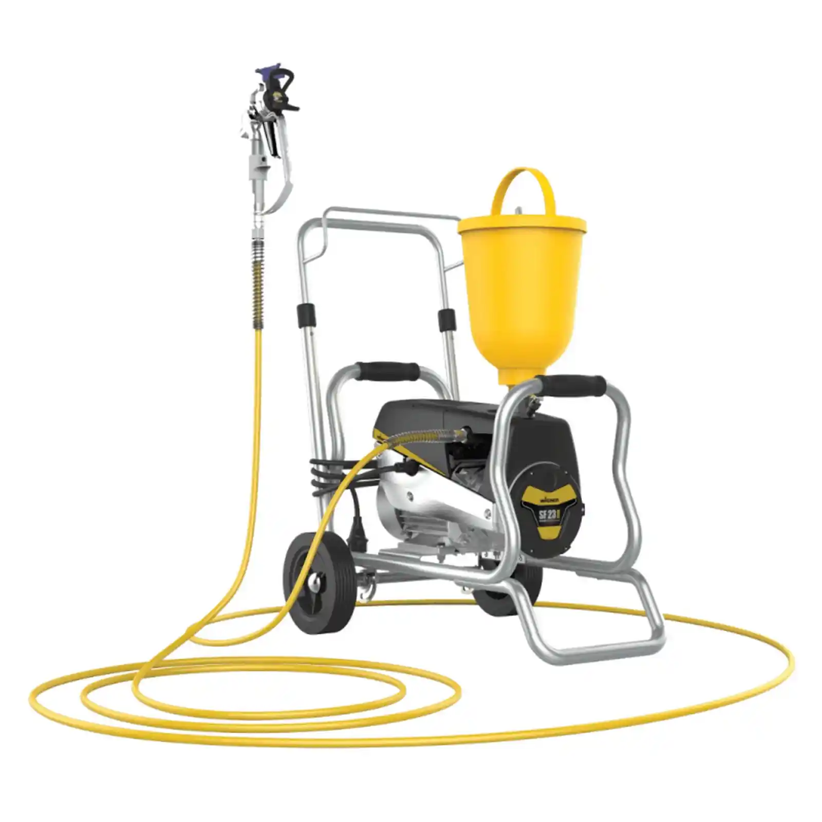 Pompe de zugravit, vopsit pentru proiecte mici 100-500 m2 - Pompa de zugravit, vopsit, Wagner, SuperFinish 23 Plus Enamel Spraypack cart 1.3 kW, airless,