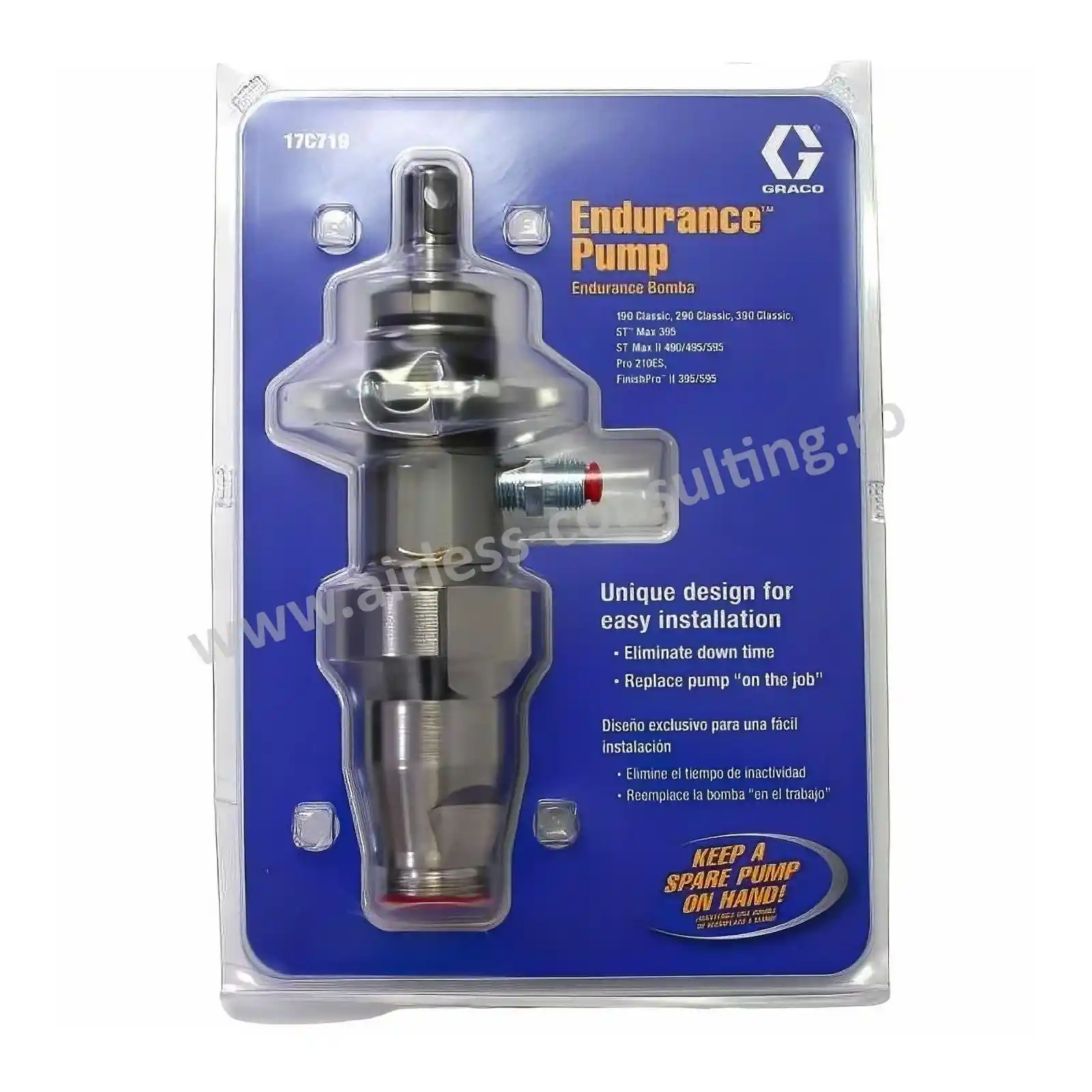 Piese de schimb pompe - Pompa inferioara, Graco, Endurance pentru 190/290 Classic, ST MAX II 390/395/495/595, ST MAX 395