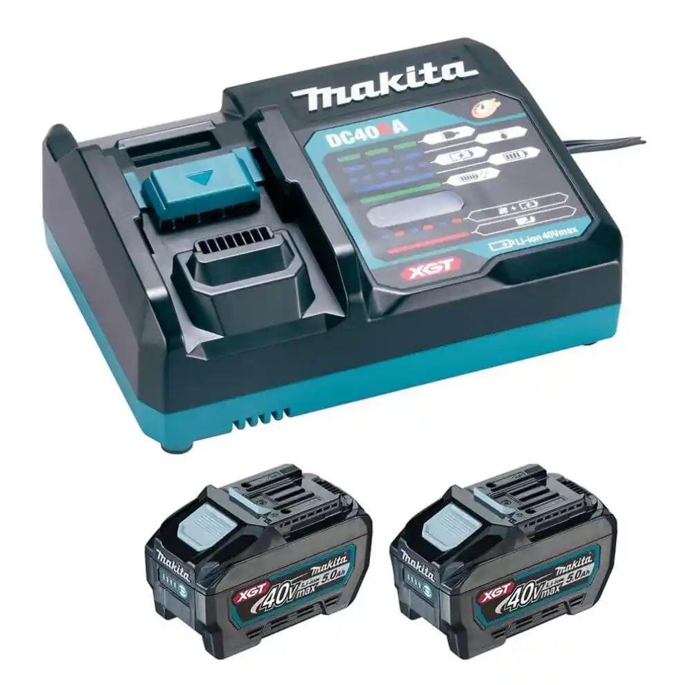 Accesorii Makita - PSK XGT - Set 2 acumulatori si incarcator, Li-Ion, 40 V, 5 Ah, incarcare rapida, Makita