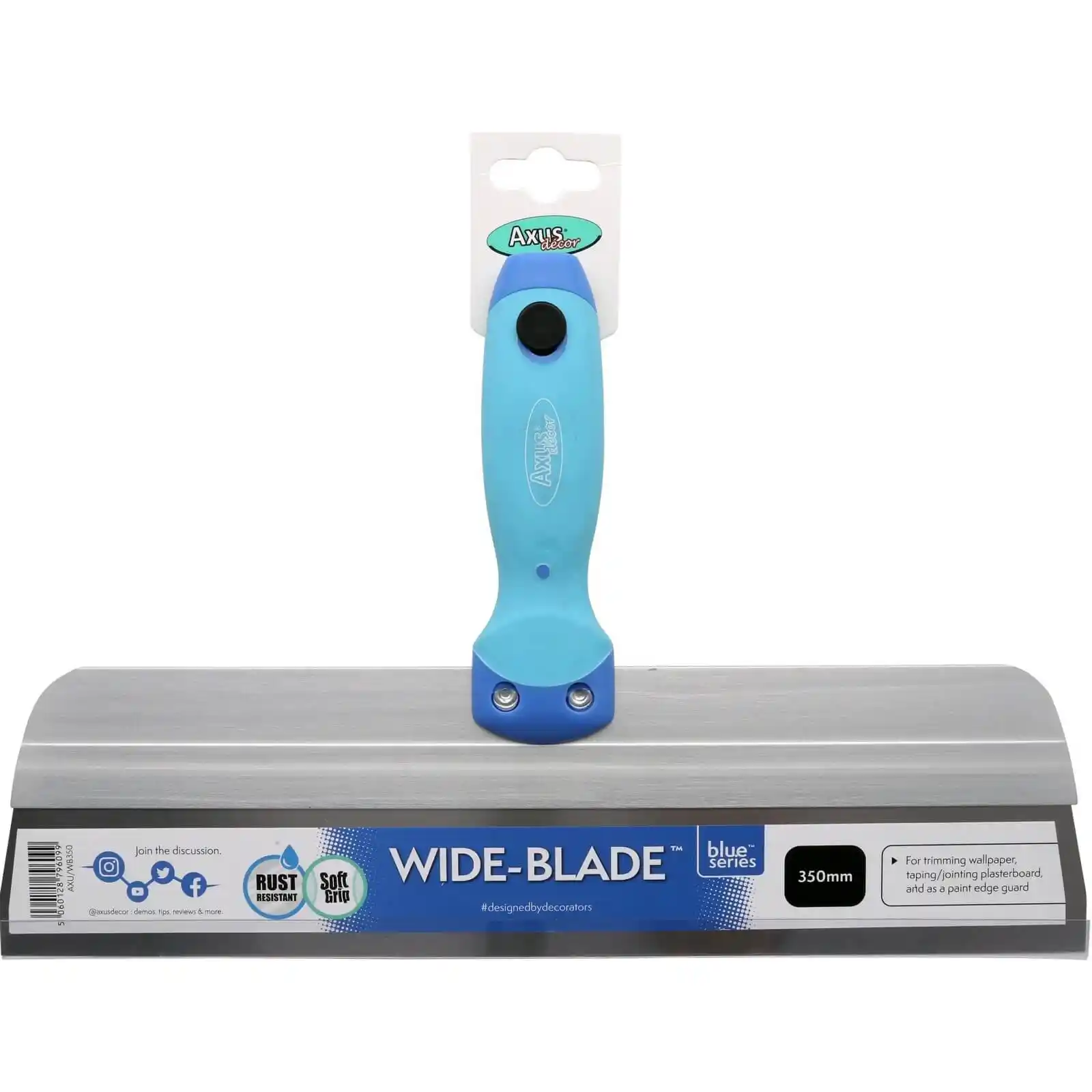 Accesorii si unelte de zugravit, gletuit - Rigla dreapta Wide Blade, 350 mm, Axus