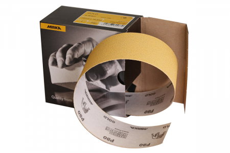 Abrazivi Mirka - Rola abraziva GOLD, 70mm X 18, 3m, PSA, P120, Mirka