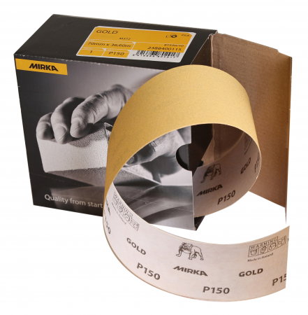 Abrazivi Mirka - Rola abraziva GOLD, 70mm X 36, 6m, PSA, P150, Mirka