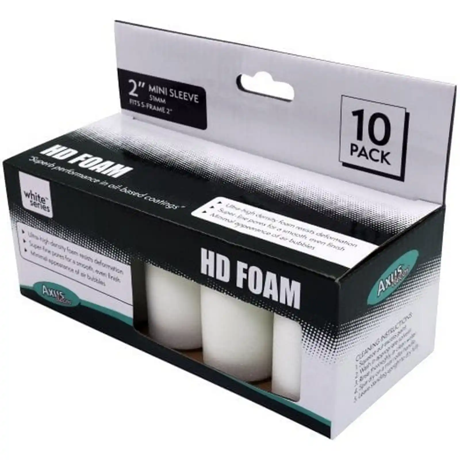Rola trafalet Pro-Finish HD Foam, 5 cm; pachet de 10, Axus [2]