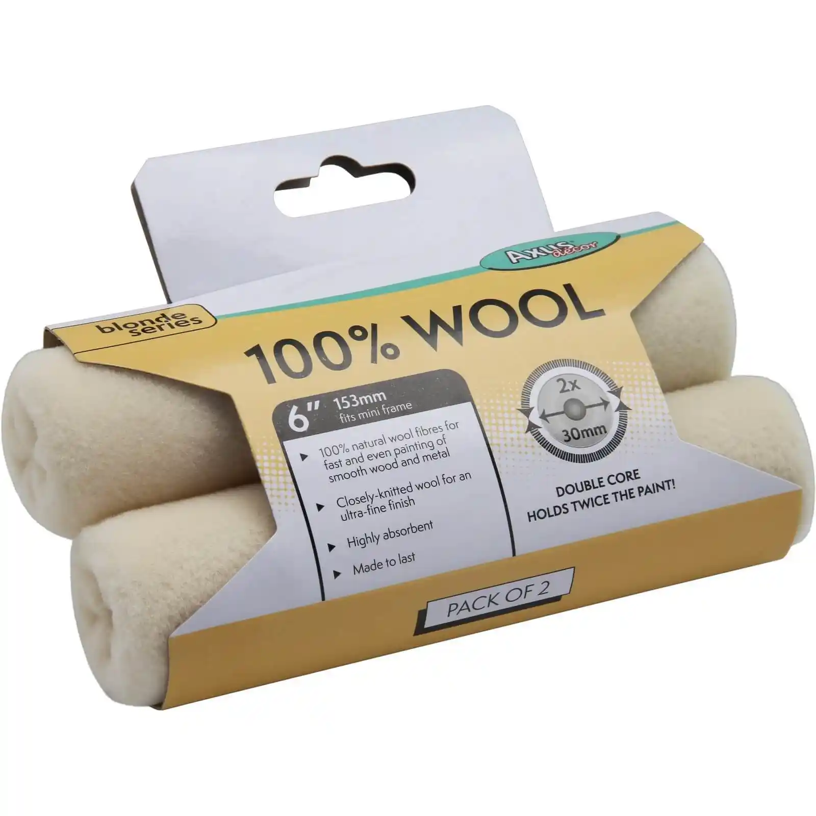 Trafaleti si Role - Rola trafalet Pro-Finish Wool, 15 cm; pachet dublu, Axus