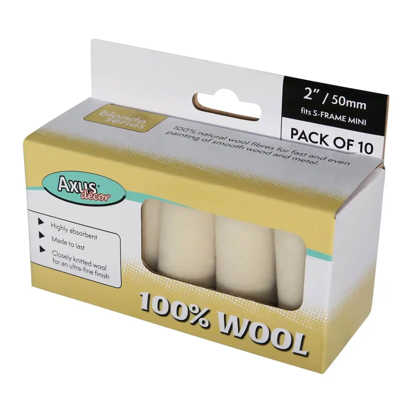 Trafaleti si Role - Rola trafalet Pro-Finish Wool, 5 cm; pachet de 10, Axus