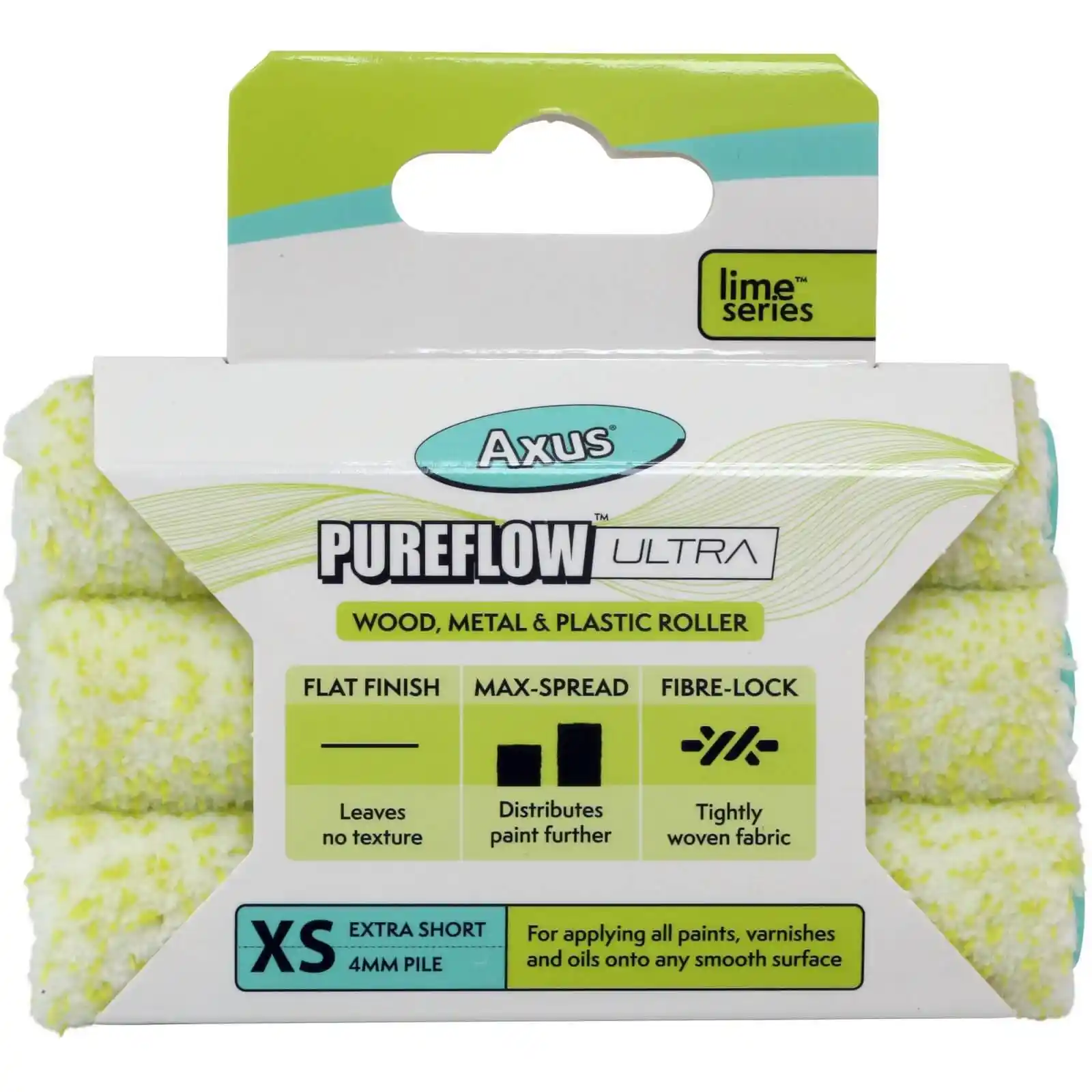 Accesorii si unelte de zugravit, gletuit - Rola trafalet Pureflow Ultra, 10 cm; pachet triplu, Axus