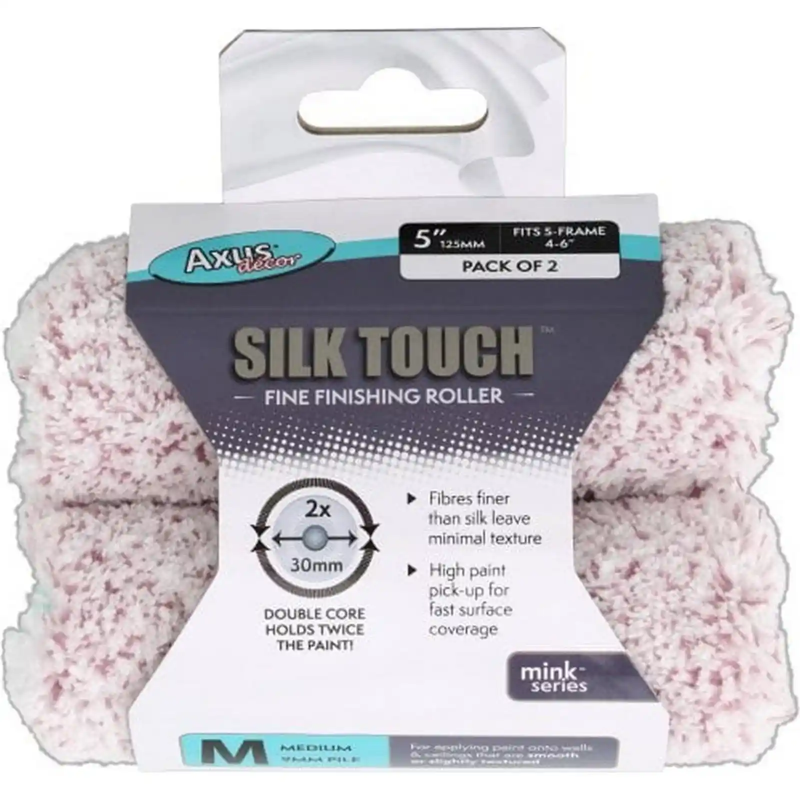 Trafaleti si Role - Rola trafalet Silk Touch, 9 mm nap medii, 12,5 cm; pachet dublu, Axus