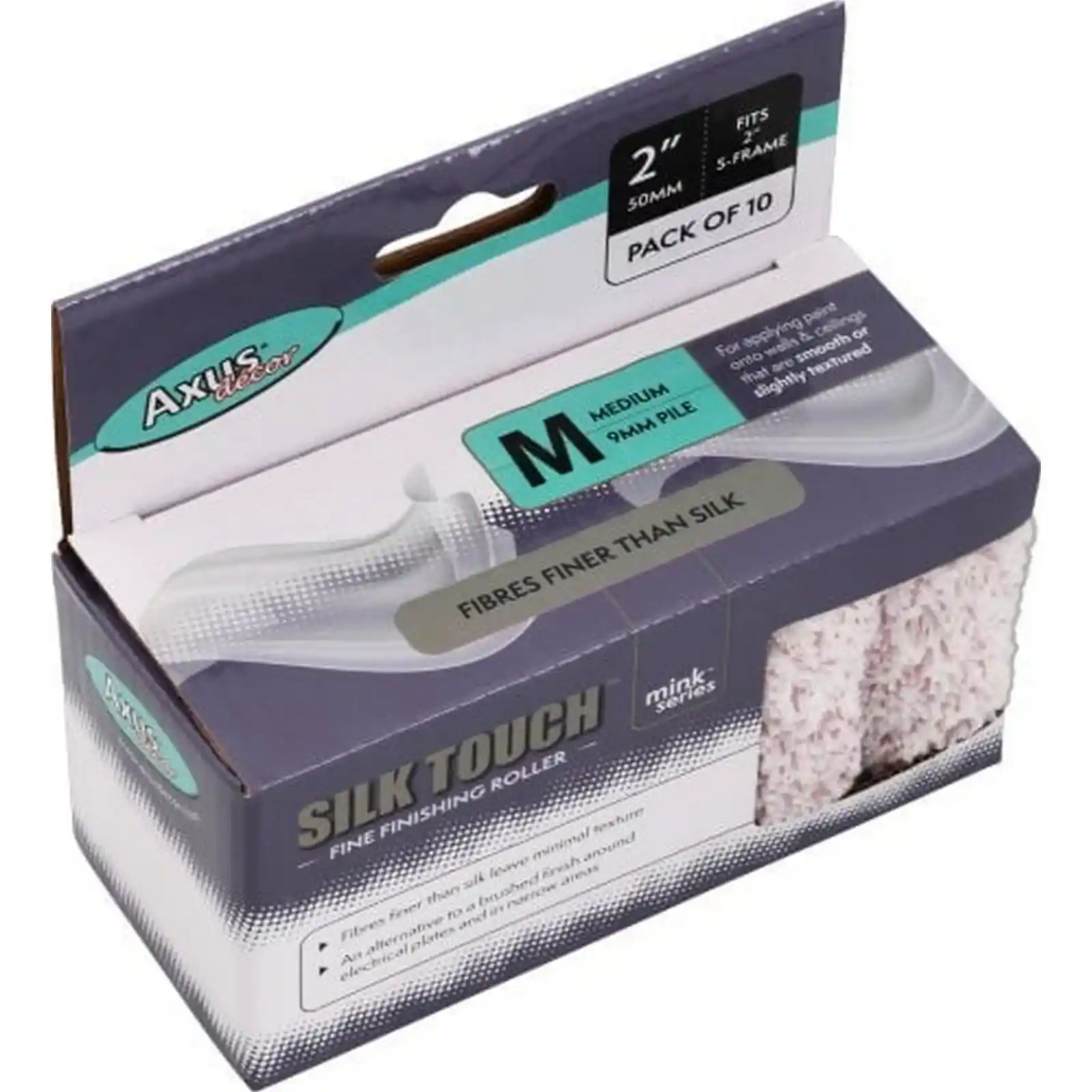 Trafaleti si Role - Rola trafalet Silk Touch, 9 mm nap medii, 5 cm; pachet de 10, Axus