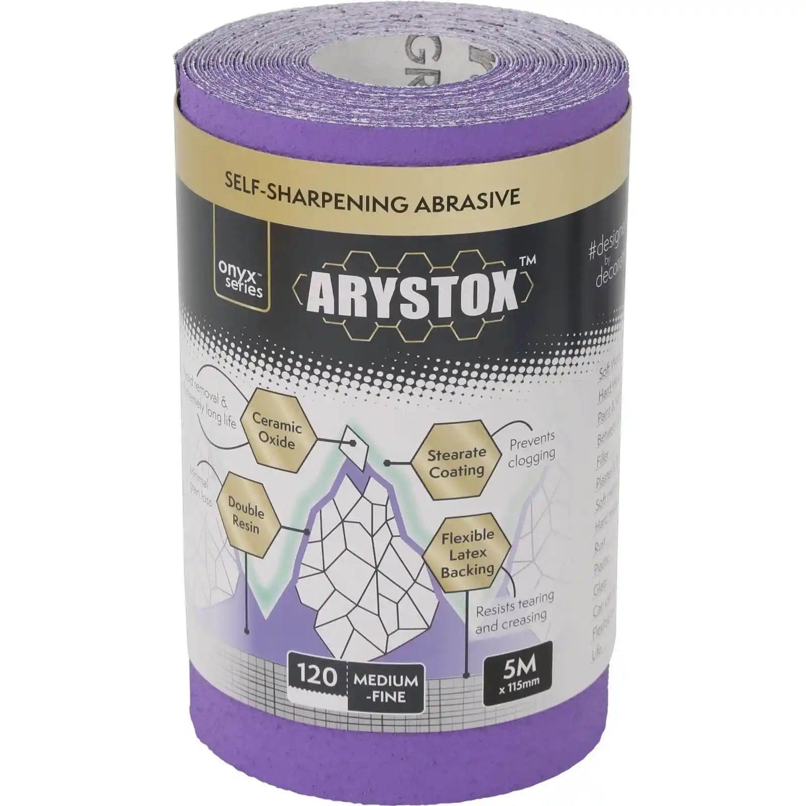 Promotii si oferte - Rulou de hartie abraziva Arystox, P120, 5 m x 115 mm, Axus