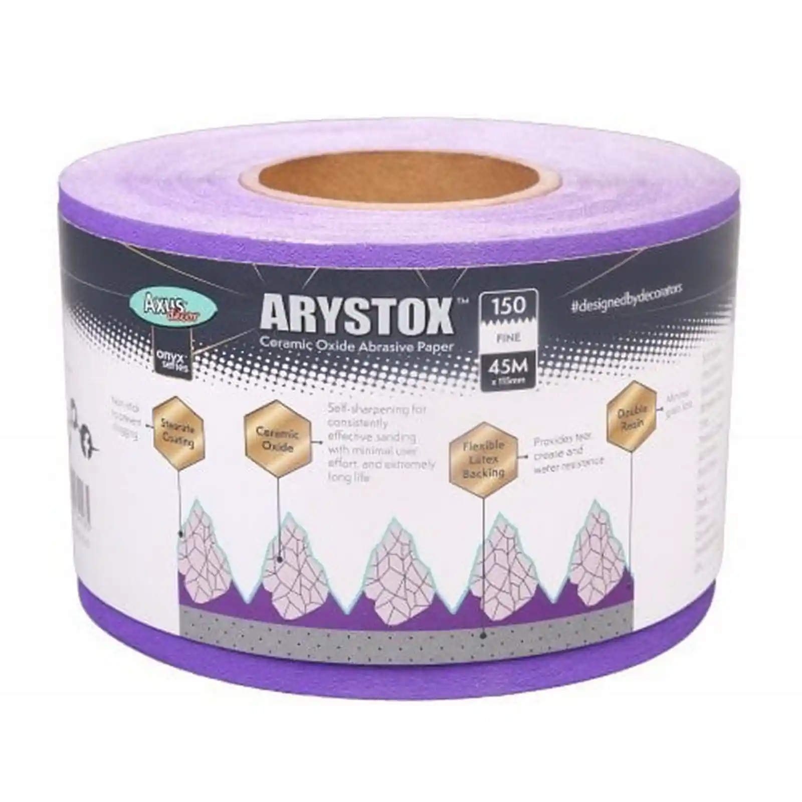 Promotii si oferte - Rulou de hartie abraziva Arystox, P150, 45 m x 115 mm, Axus