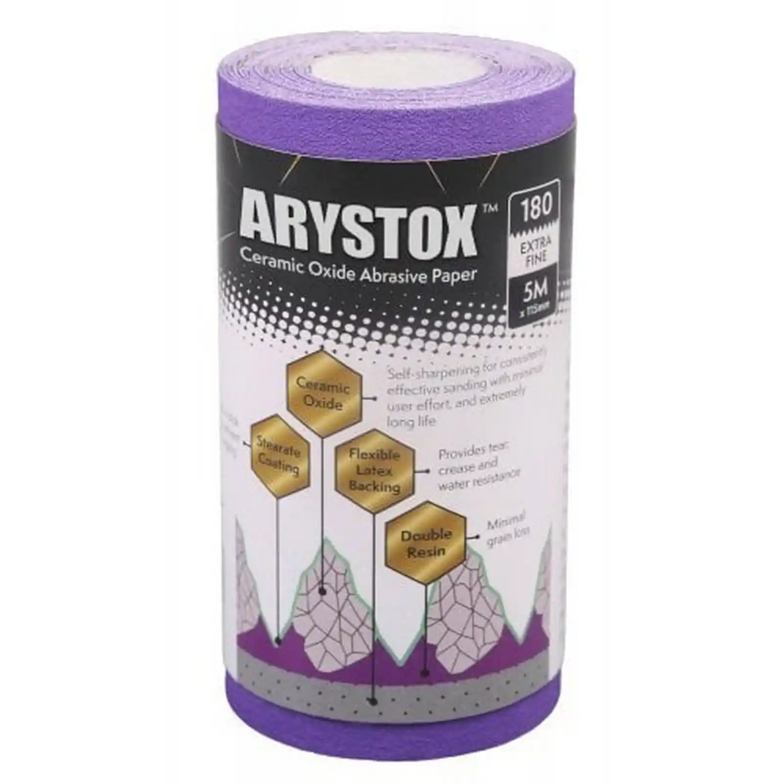 Promotii Unelte si accesorii de zugravit gletuit tencuit - Rulou de hartie abraziva Arystox, P180, 5 m x 115 mm, Axus