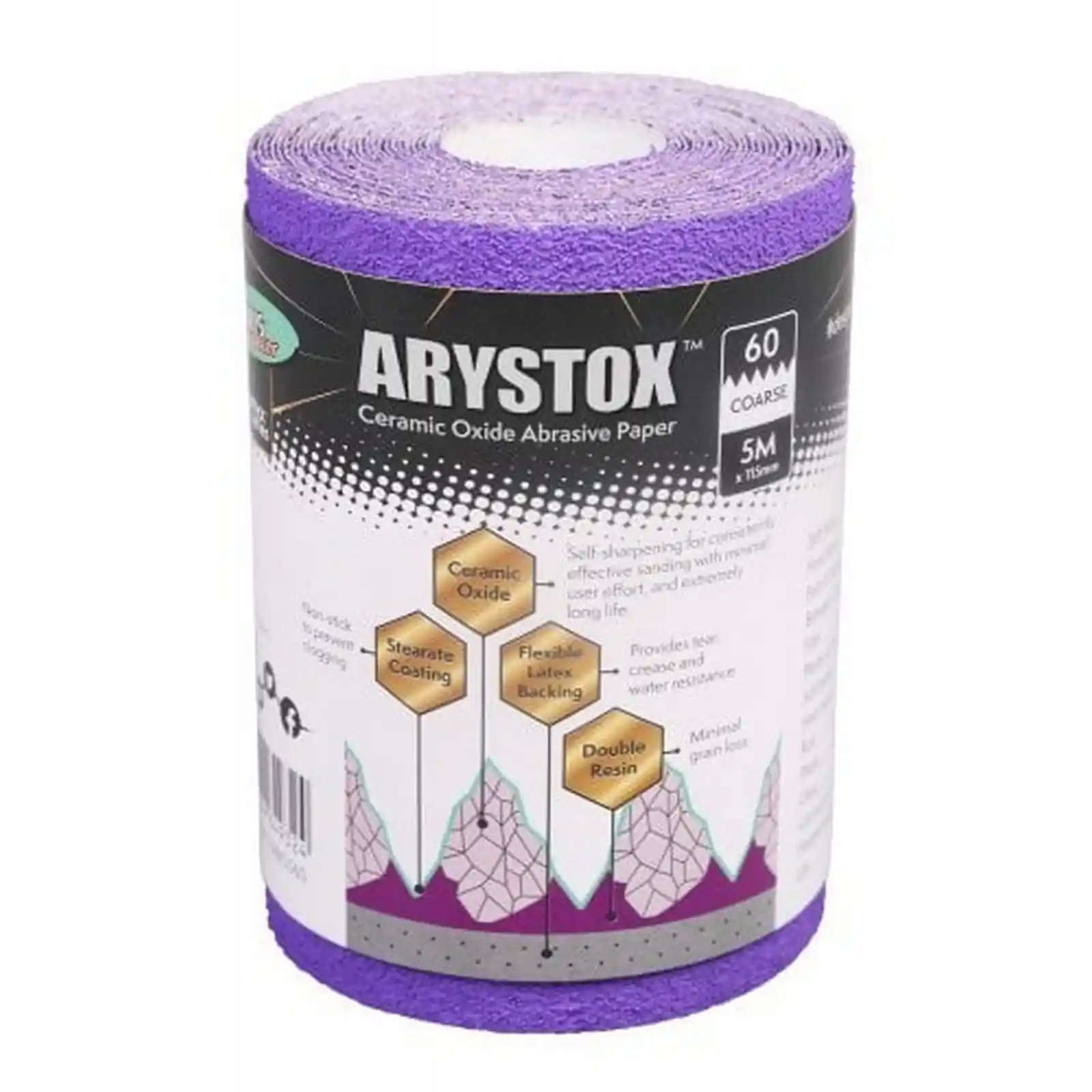 Promotii si oferte - Rulou de hartie abraziva Arystox, P60, 5 m x 115 mm, Axus