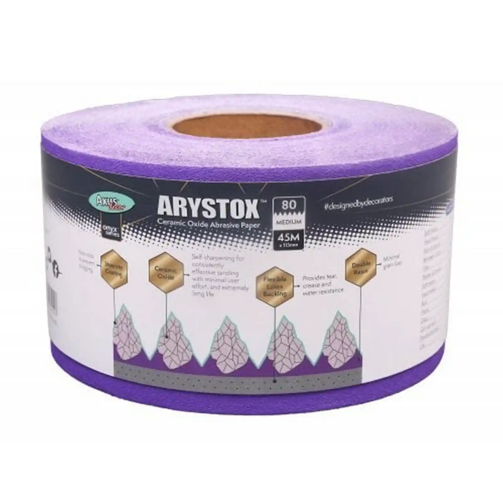 Promotii si oferte - Rulou de hartie abraziva Arystox, P80, 45 m x 115 mm, Axus
